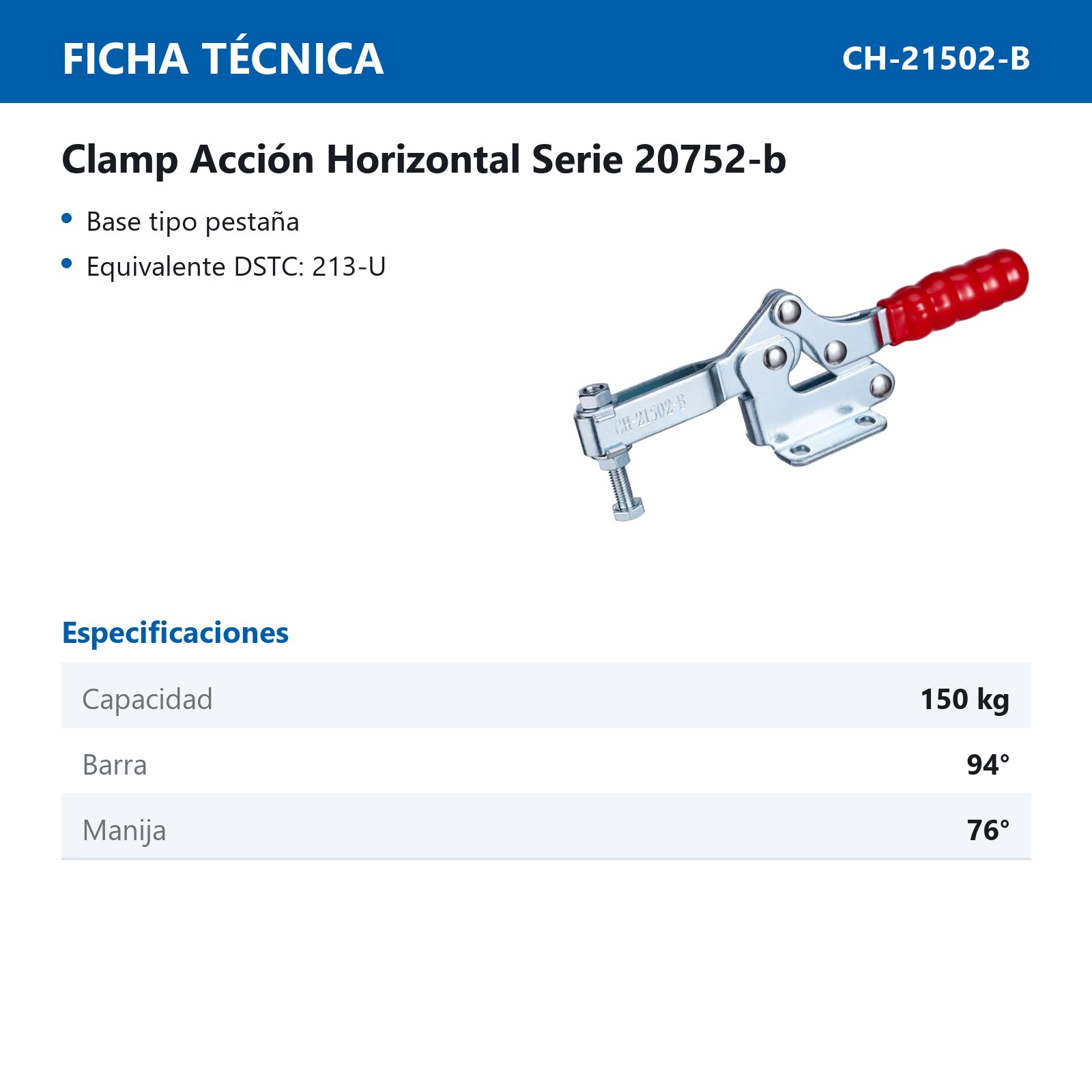 CLAMP ACCION HOR. 150KG - Imagen 2