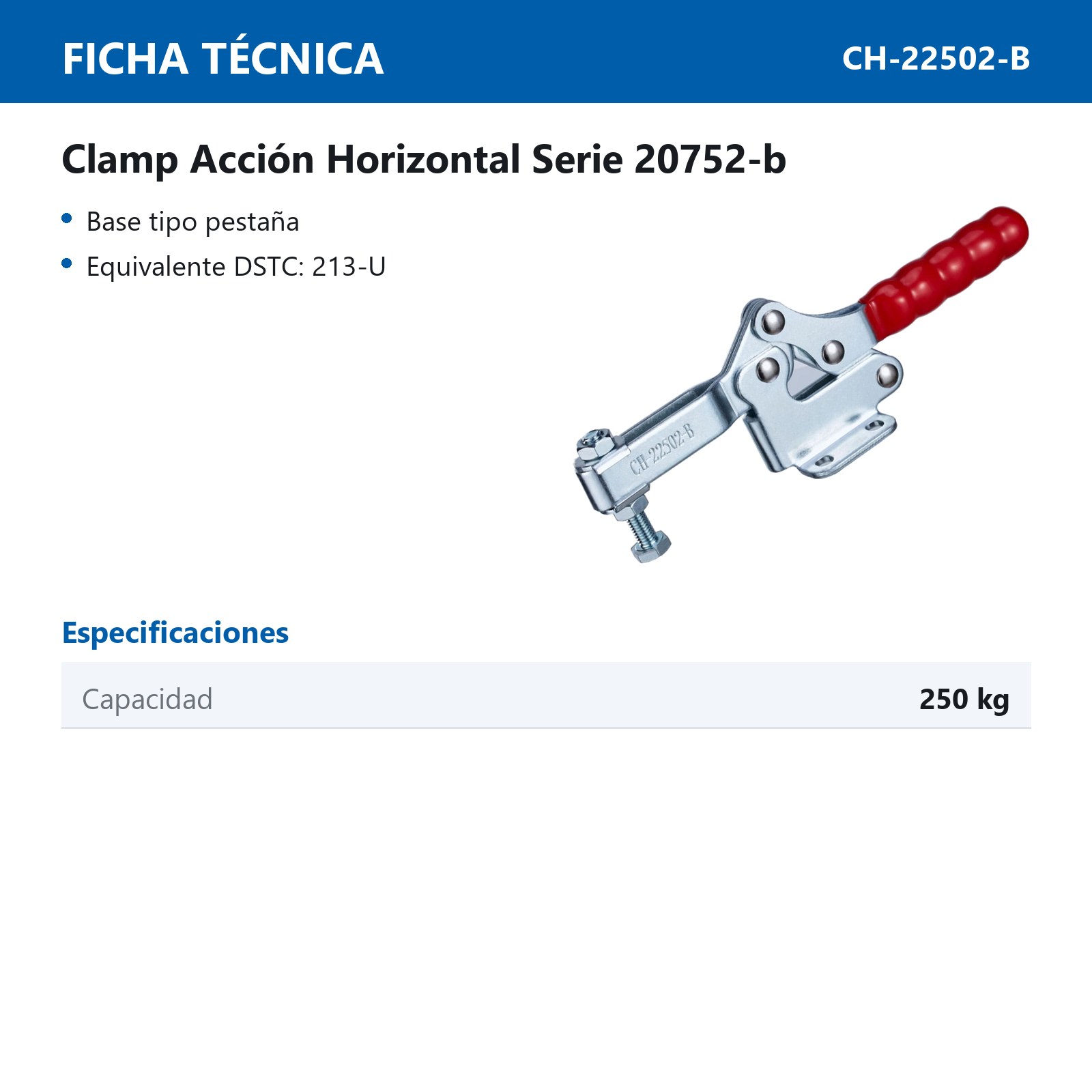 CLAMP ACCION HOR. 250KG - Imagen 2