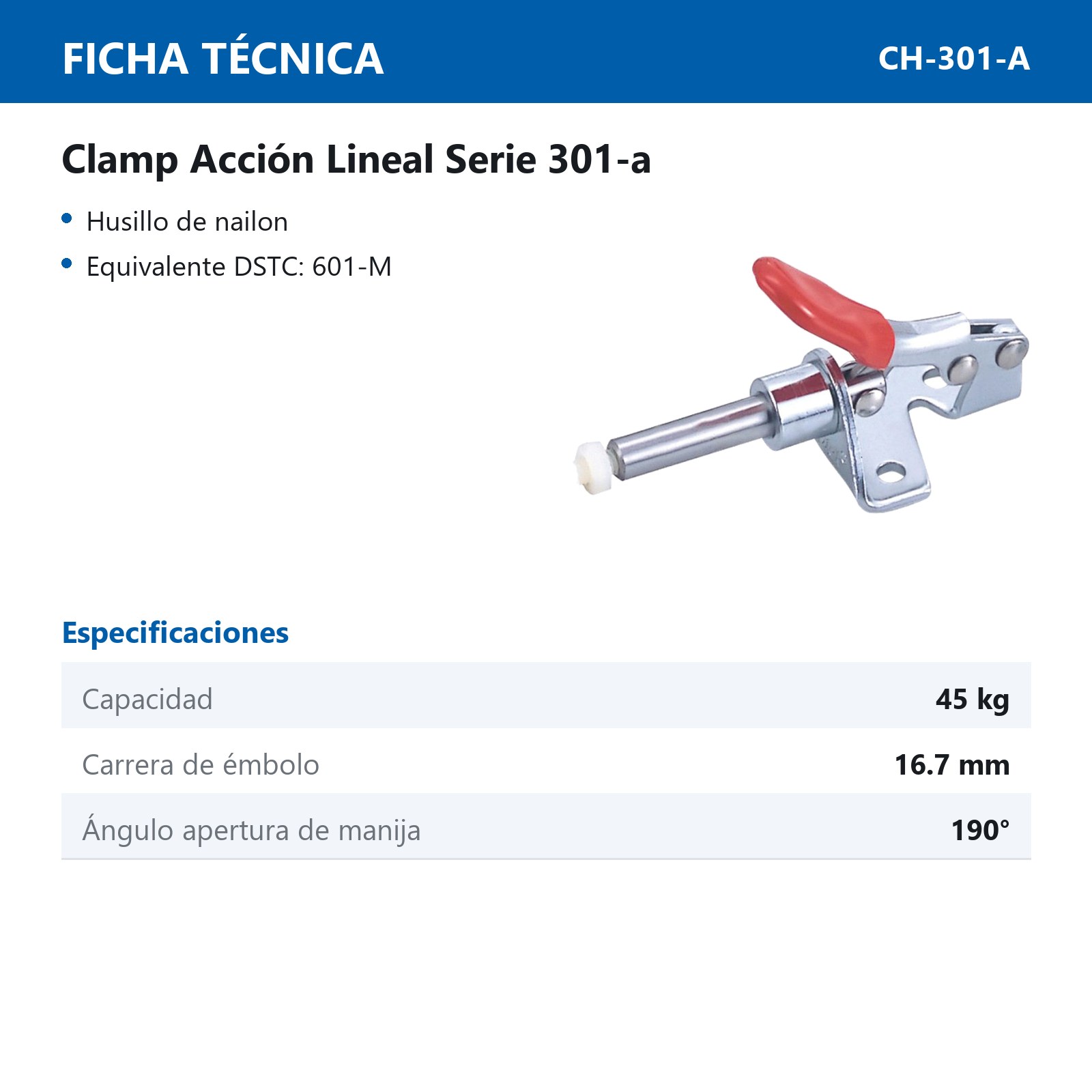 CLAMP ACCION LINEAL 45KG - Imagen 2