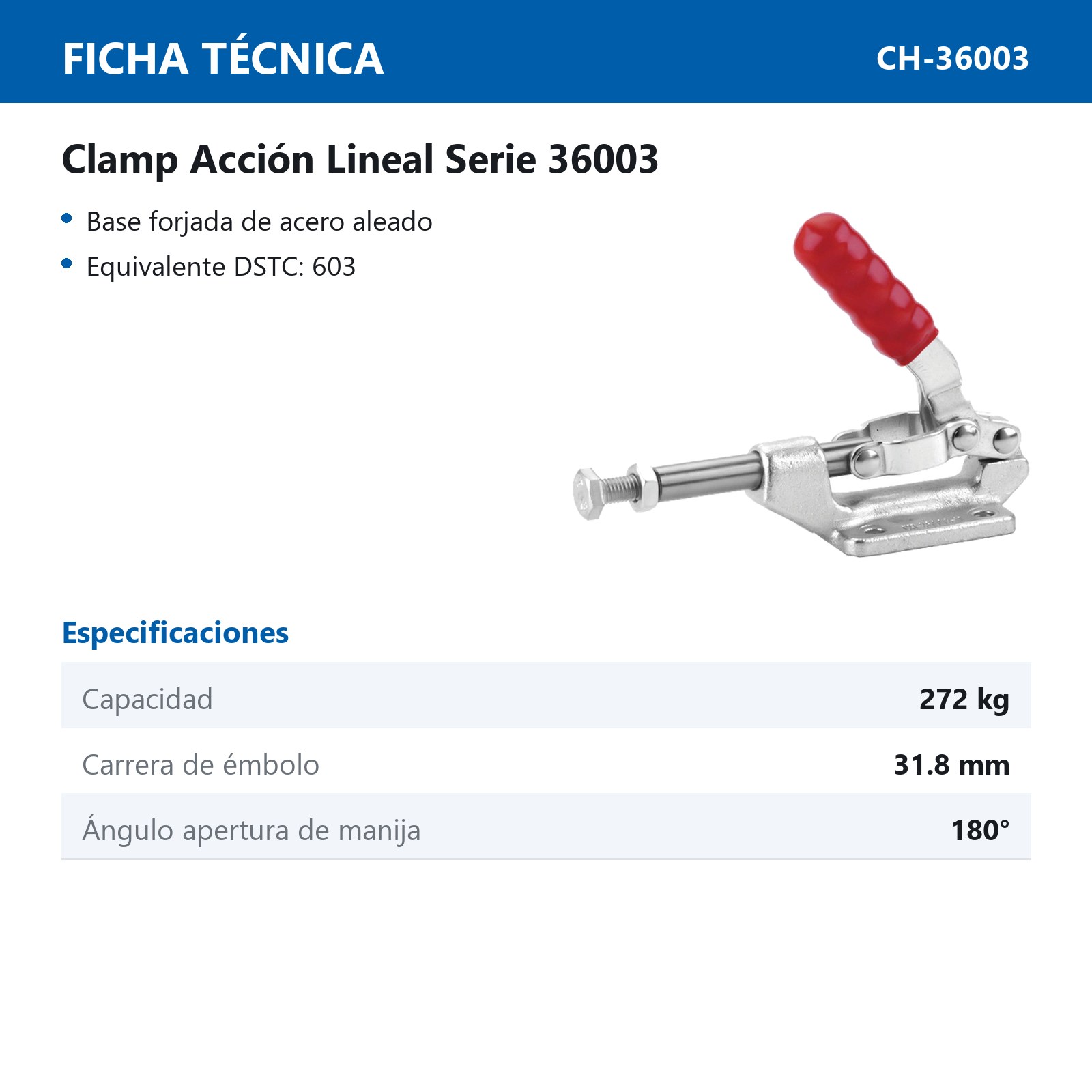 CLAMP ACCION LINEAL 272KG - Imagen 2