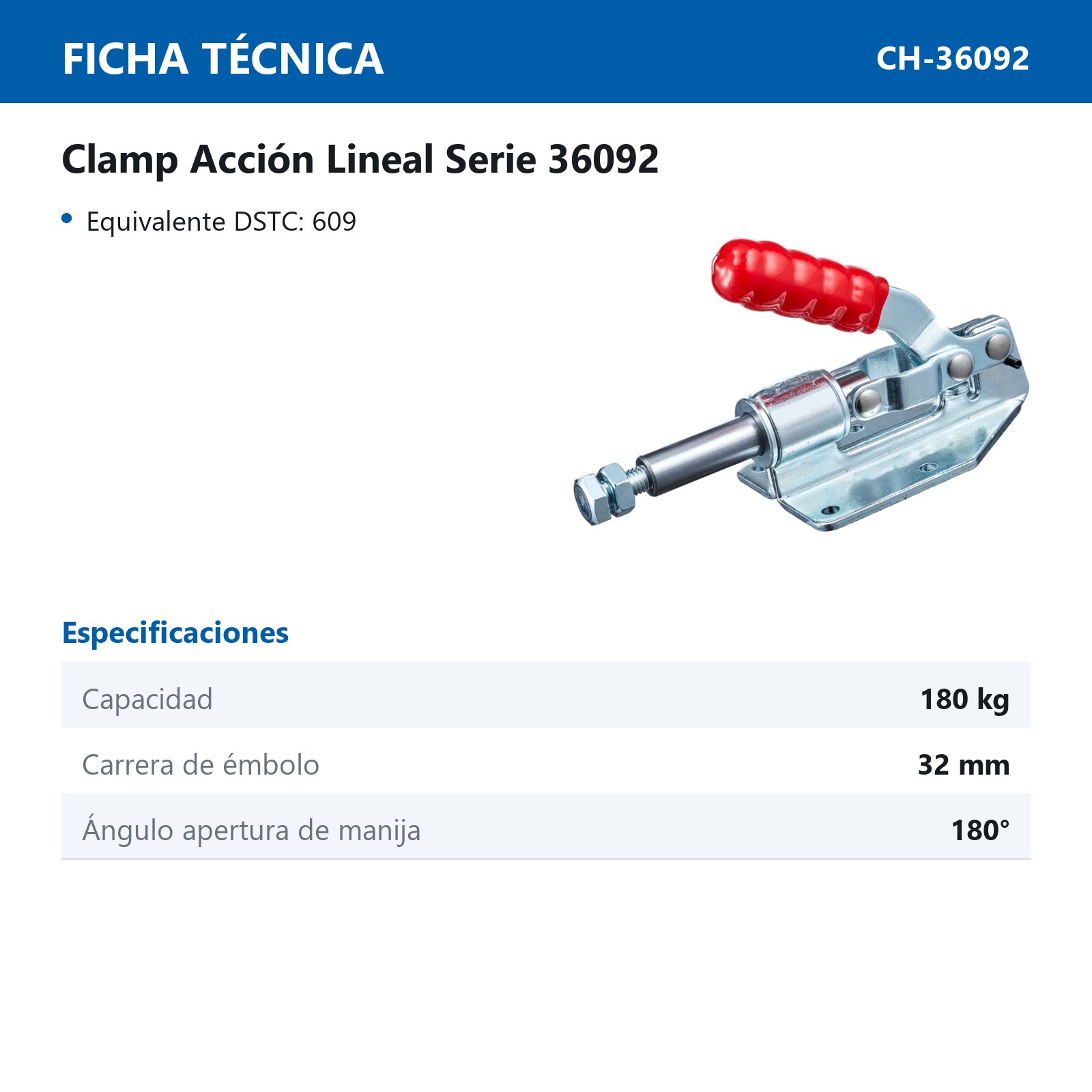 CLAMP DE ACCION LINEAL 180KG - Imagen 2
