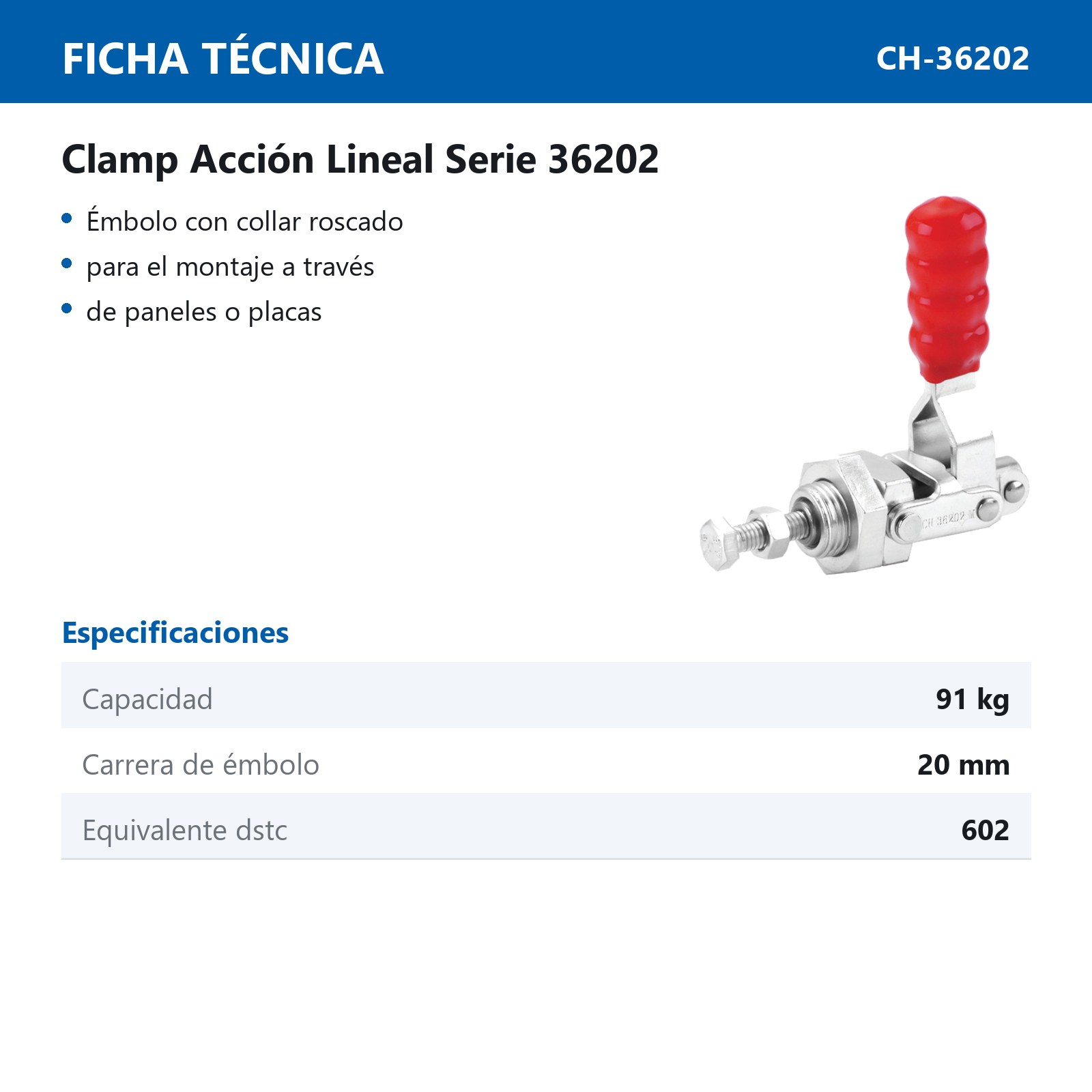 CLAMP ACCION LINEAL 91KG - Imagen 2
