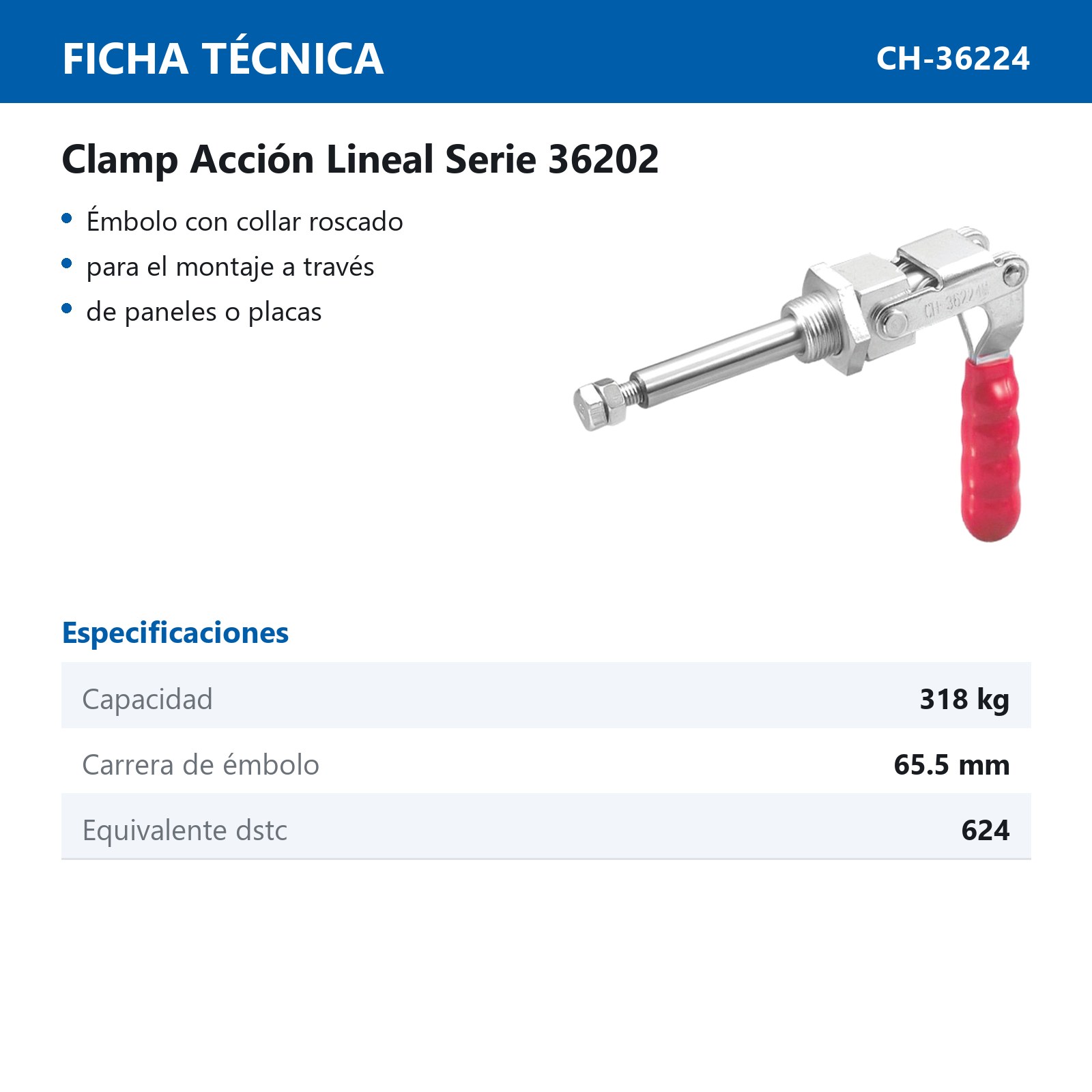 CLAMP ACCION LINEAL 318KG - Imagen 2