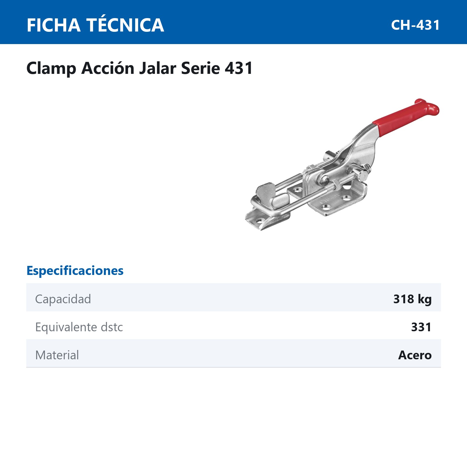 CLAMP ACCION JALAR 318KG - Imagen 2
