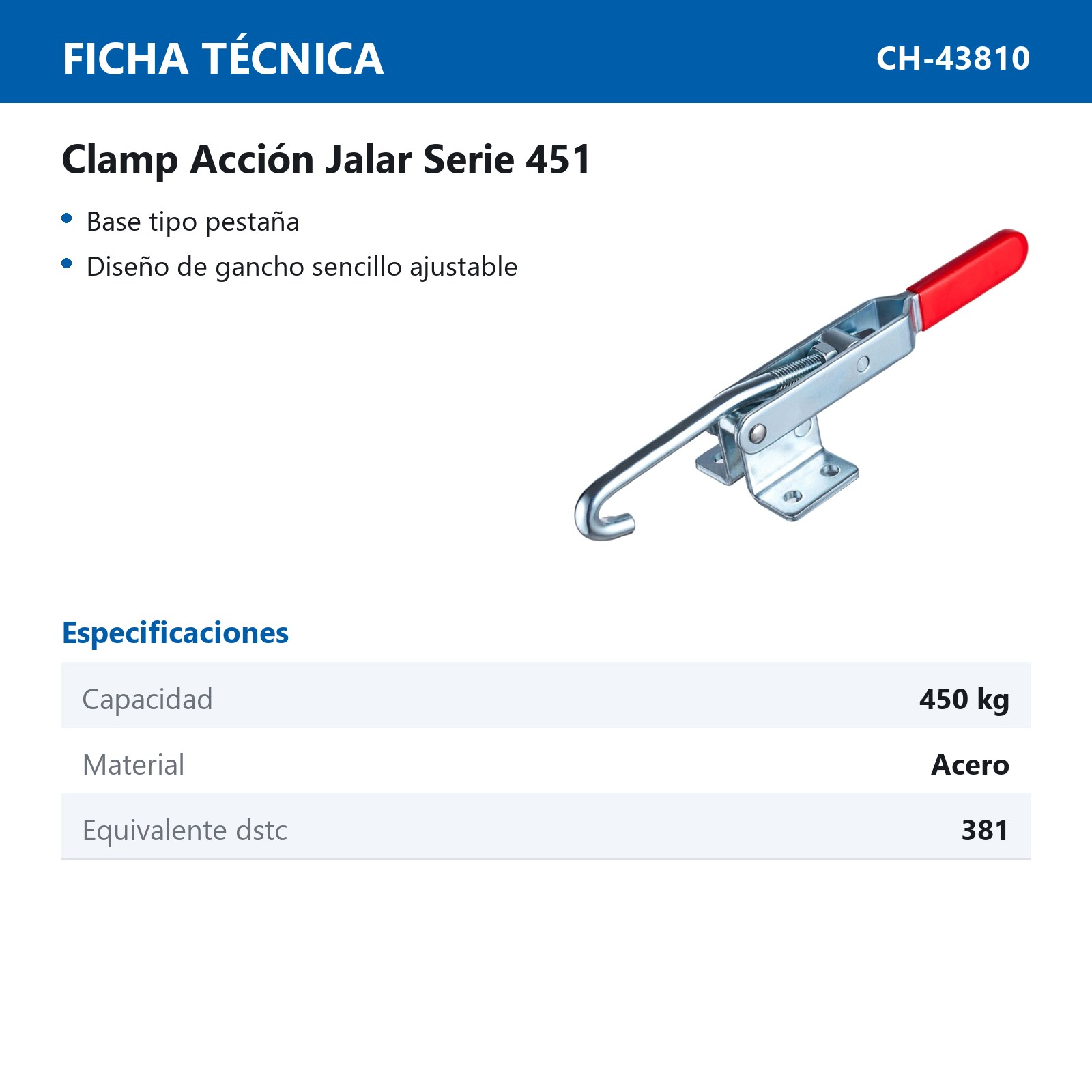 CLAMP TIPO PESTILLO 450KG - Imagen 2