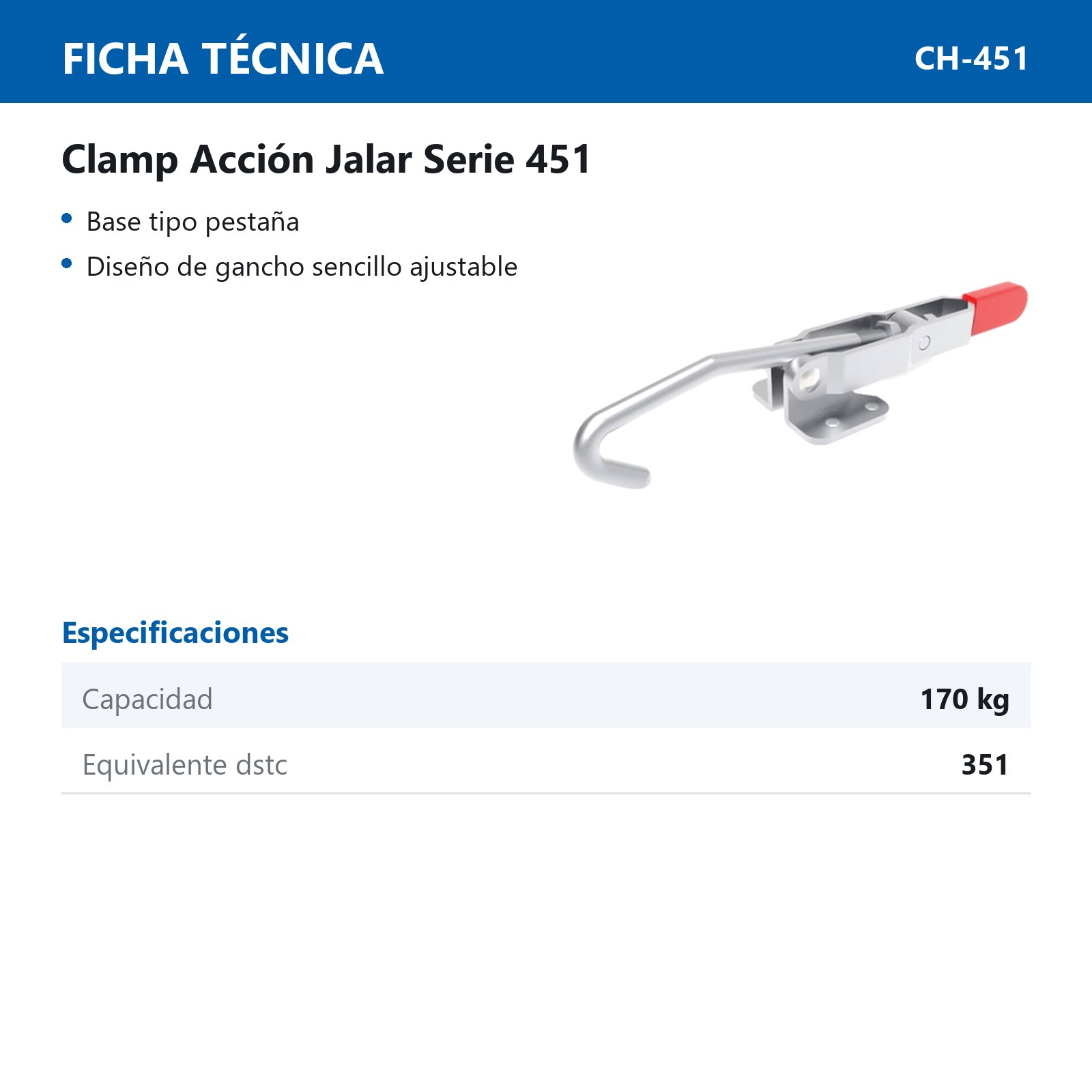 CLAMP ACCION JALAR 170KG - Imagen 2
