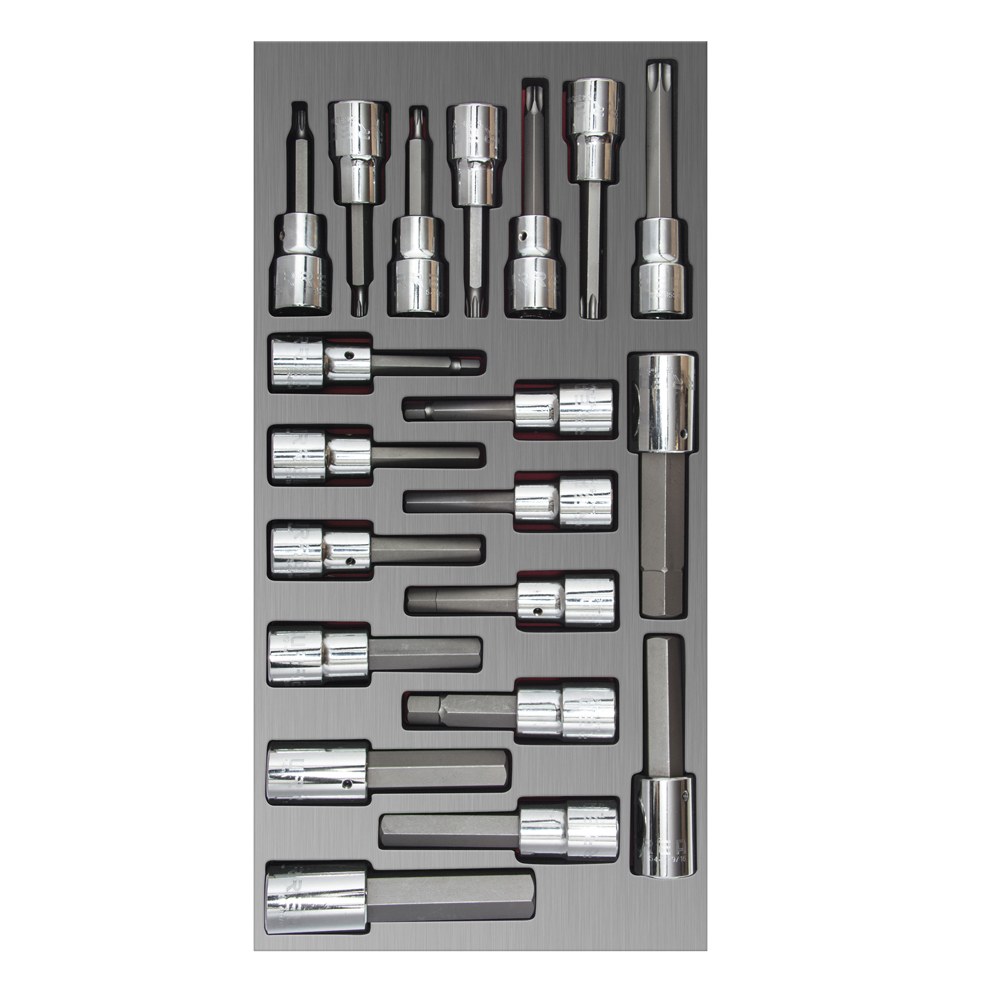 Juego de dados cuadro de 3/8" varias puntas 20 piezas, CH110L-C Urrea