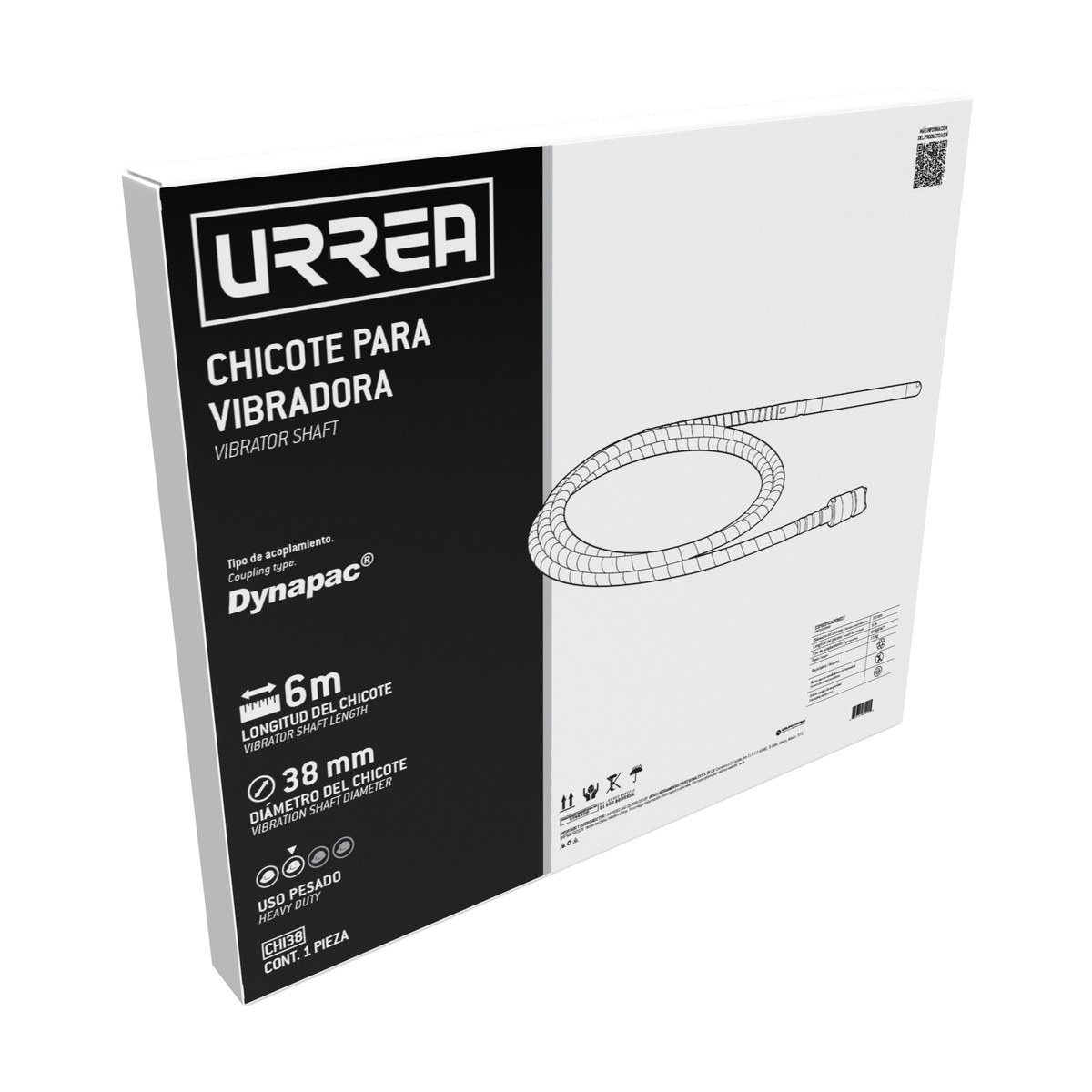 Chicote para vibradora de concreto 38 mm, 6 m Urrea - Imagen 2