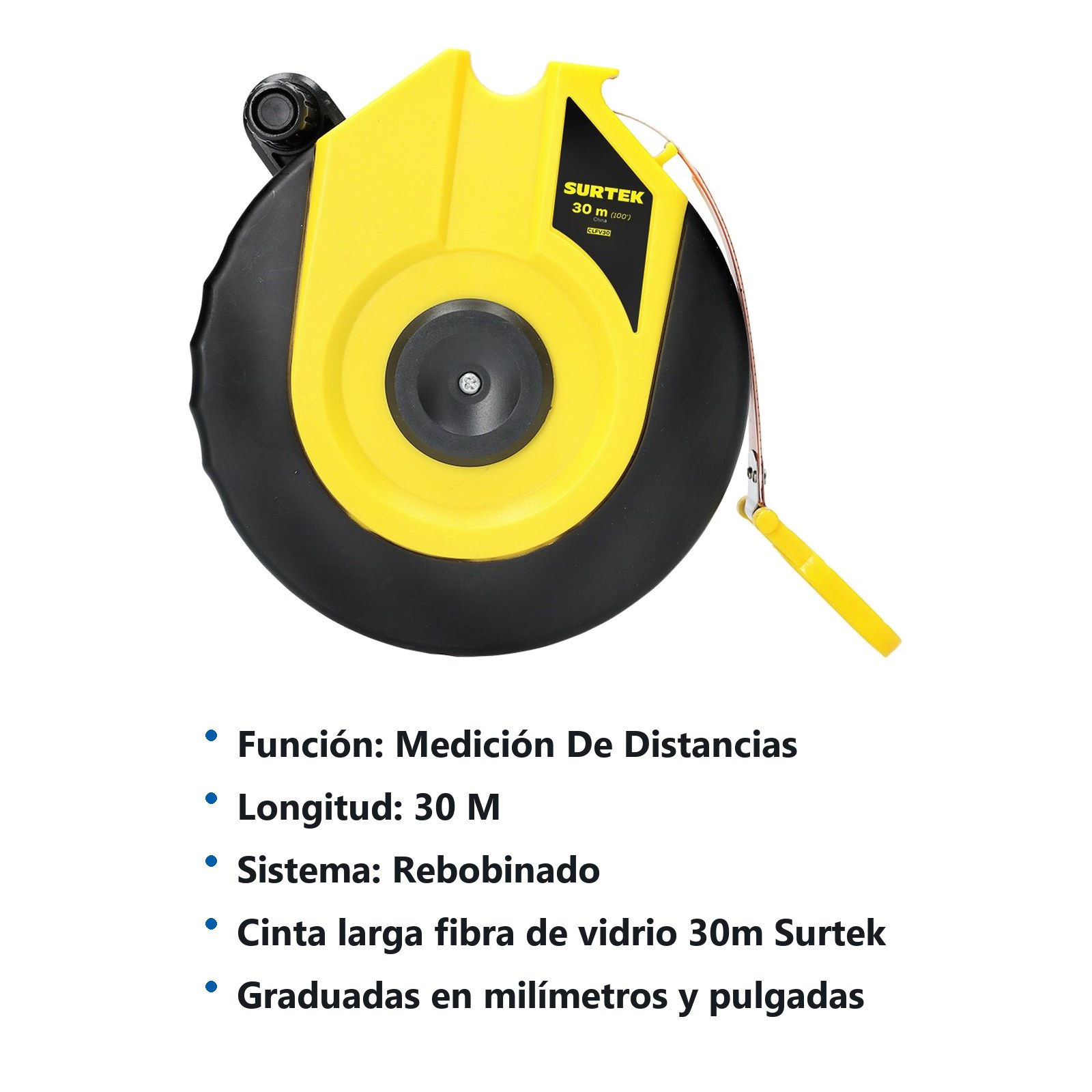 Cinta larga de fibra de vidrio 30 m Surtek - Imagen 3