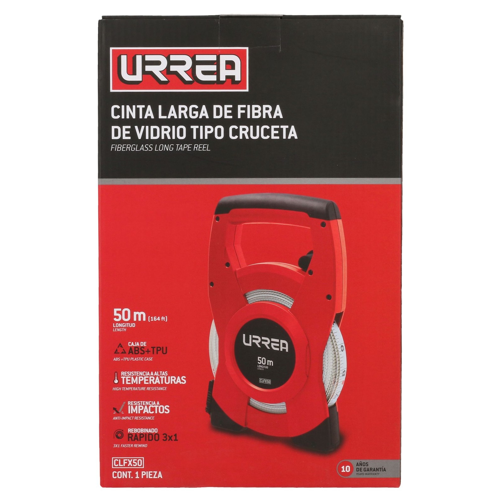 Cinta larga de fibra de vidrio tipo cruceta 50 m Urrea - Imagen 3