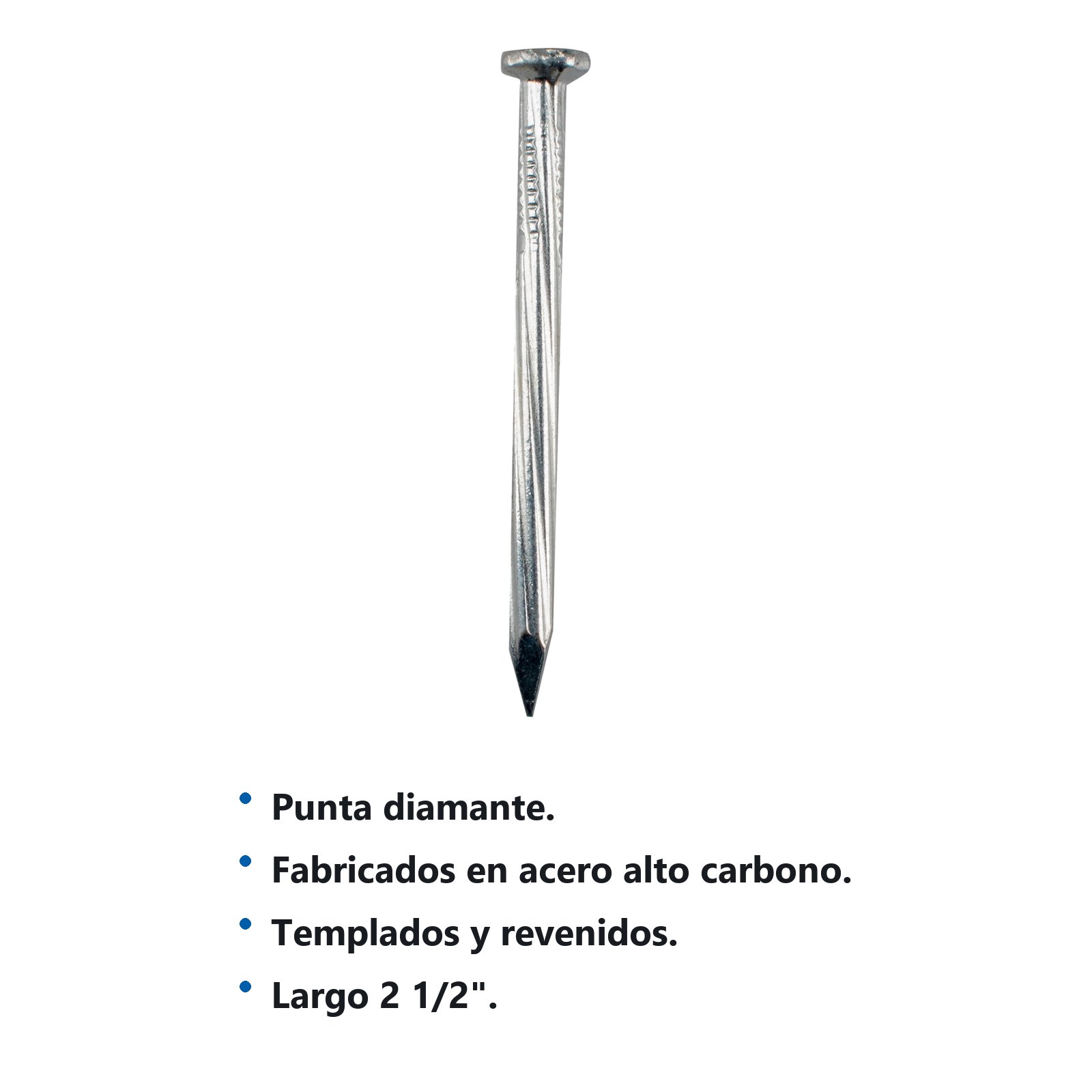 Clavo para concreto galvanizado 2-1/2", 1 kg Surtek - Imagen 2