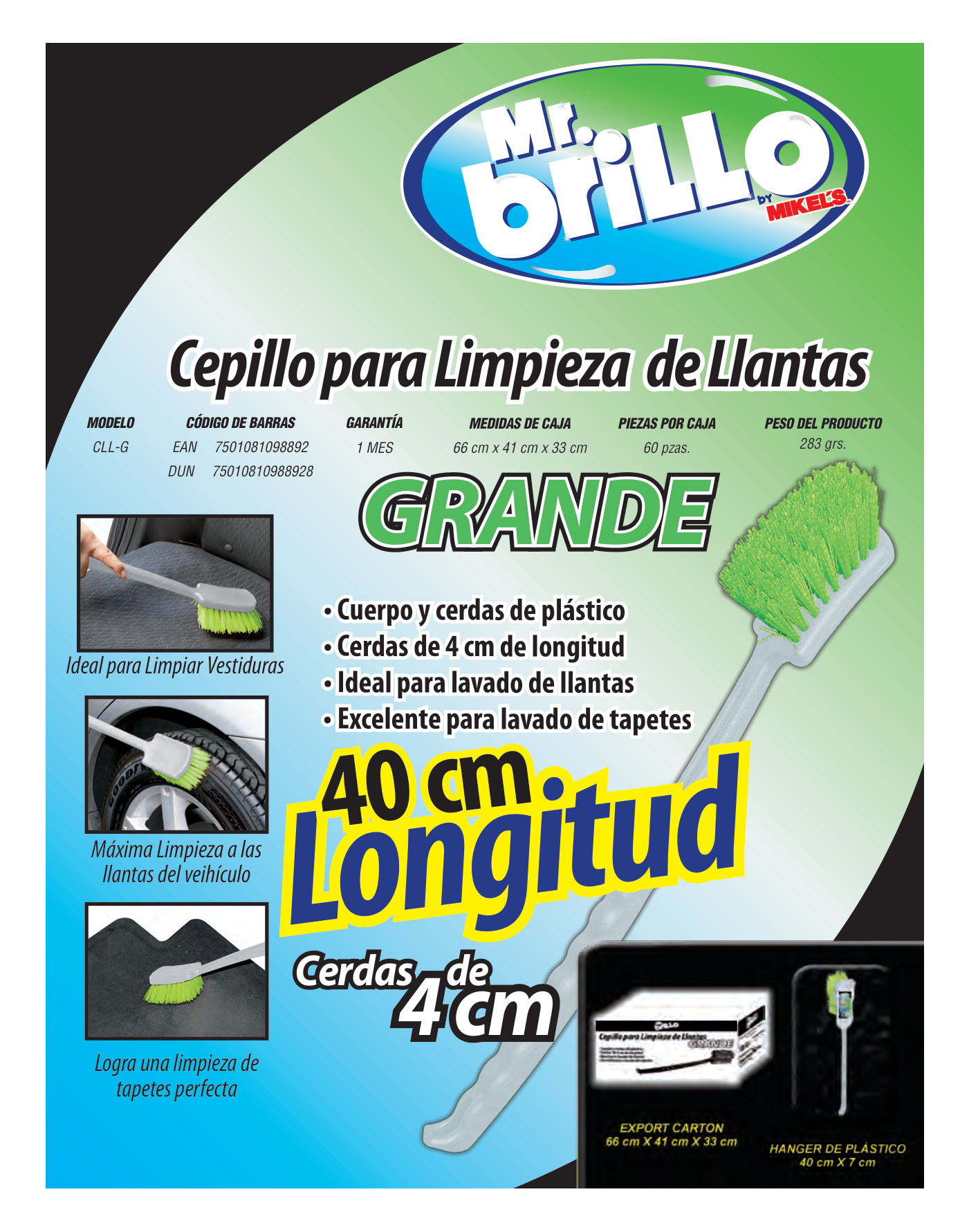 MR. BRILLO CLL-G Cepillo para limpieza de llantas (G) - Imagen 4