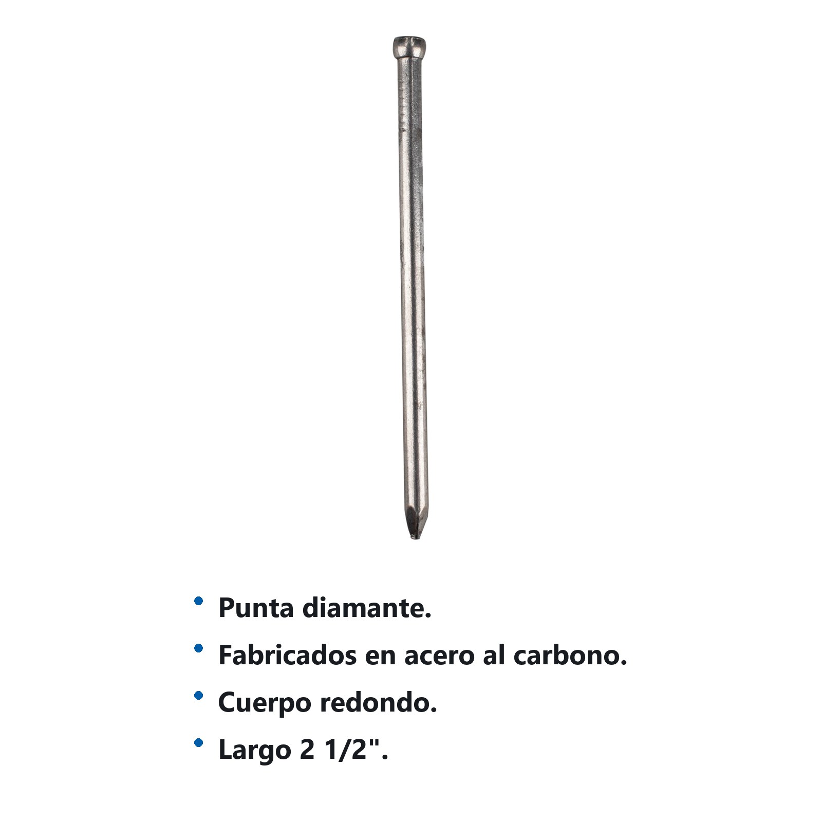 Clavo para madera sin cabeza 2-1/2", 1 kg Surtek - Imagen 2