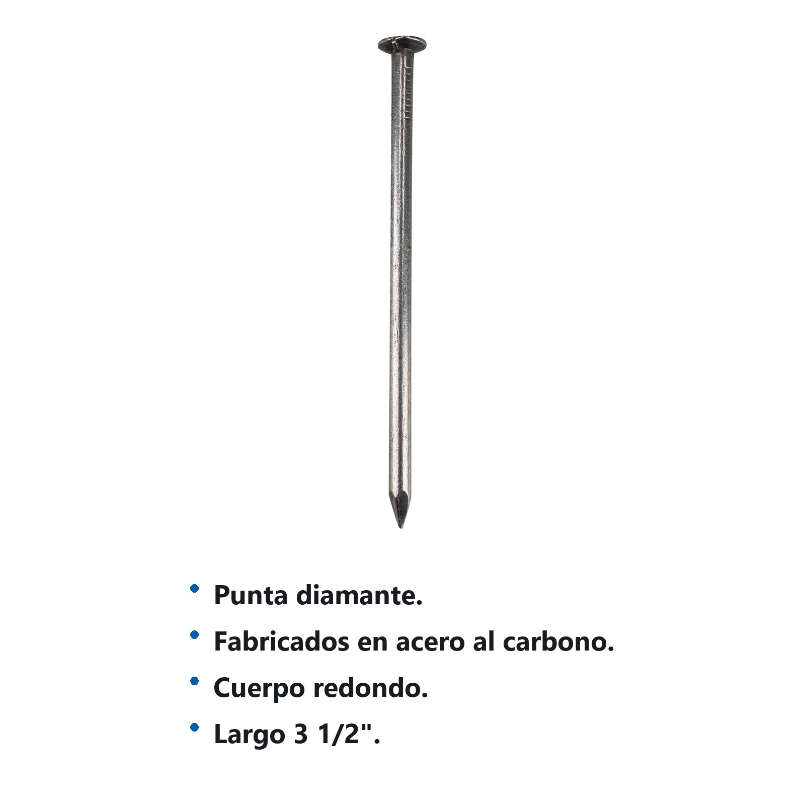 Clavo para madera con cabeza 3-1/2", 1 kg Surtek - Imagen 2