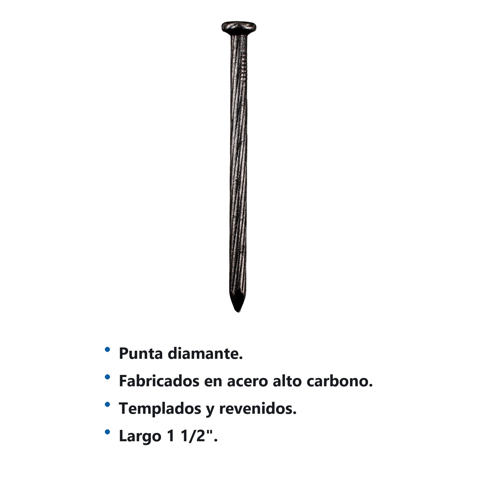 Clavo para concreto fosfatizado 1-1/2", 1 kg Surtek - Imagen 2