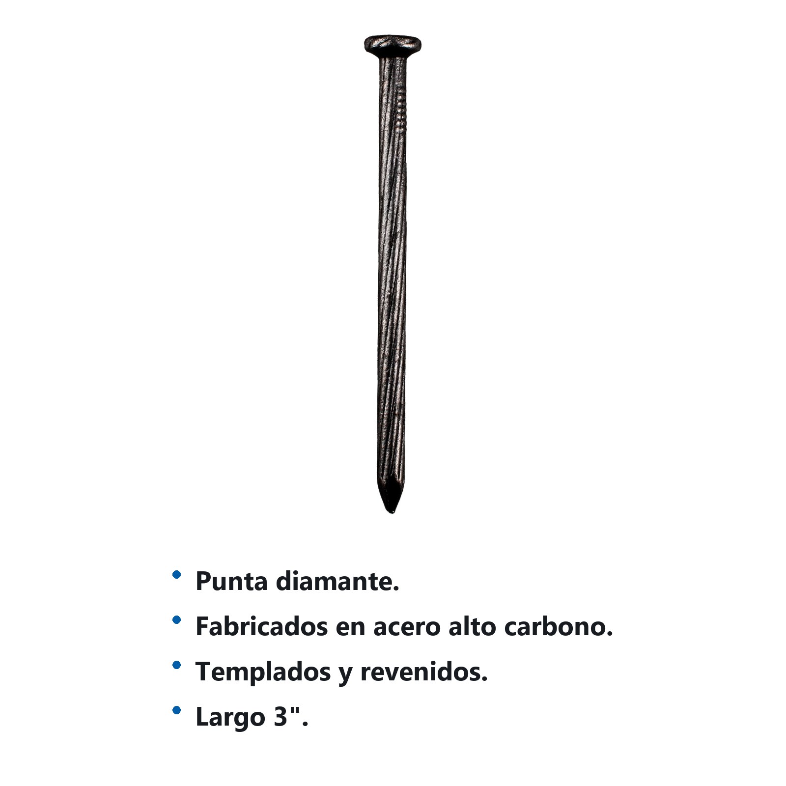 Clavo para concreto fosfatizado 3", 1 kg Surtek - Imagen 2