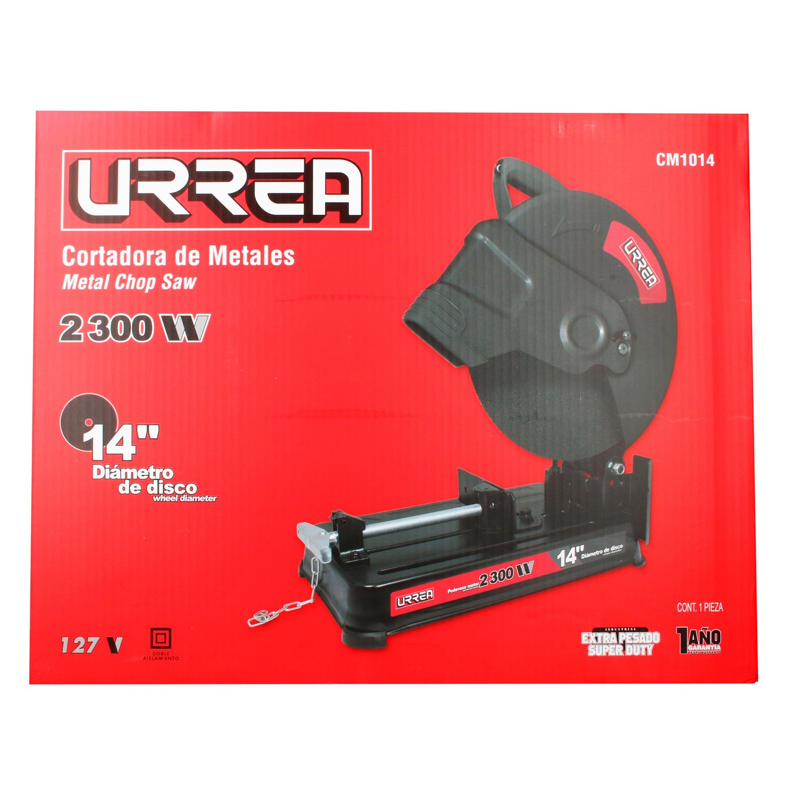 Cortadora de metales 14" 2300 W 127 V, 3800 RPM Urrea - Imagen 4