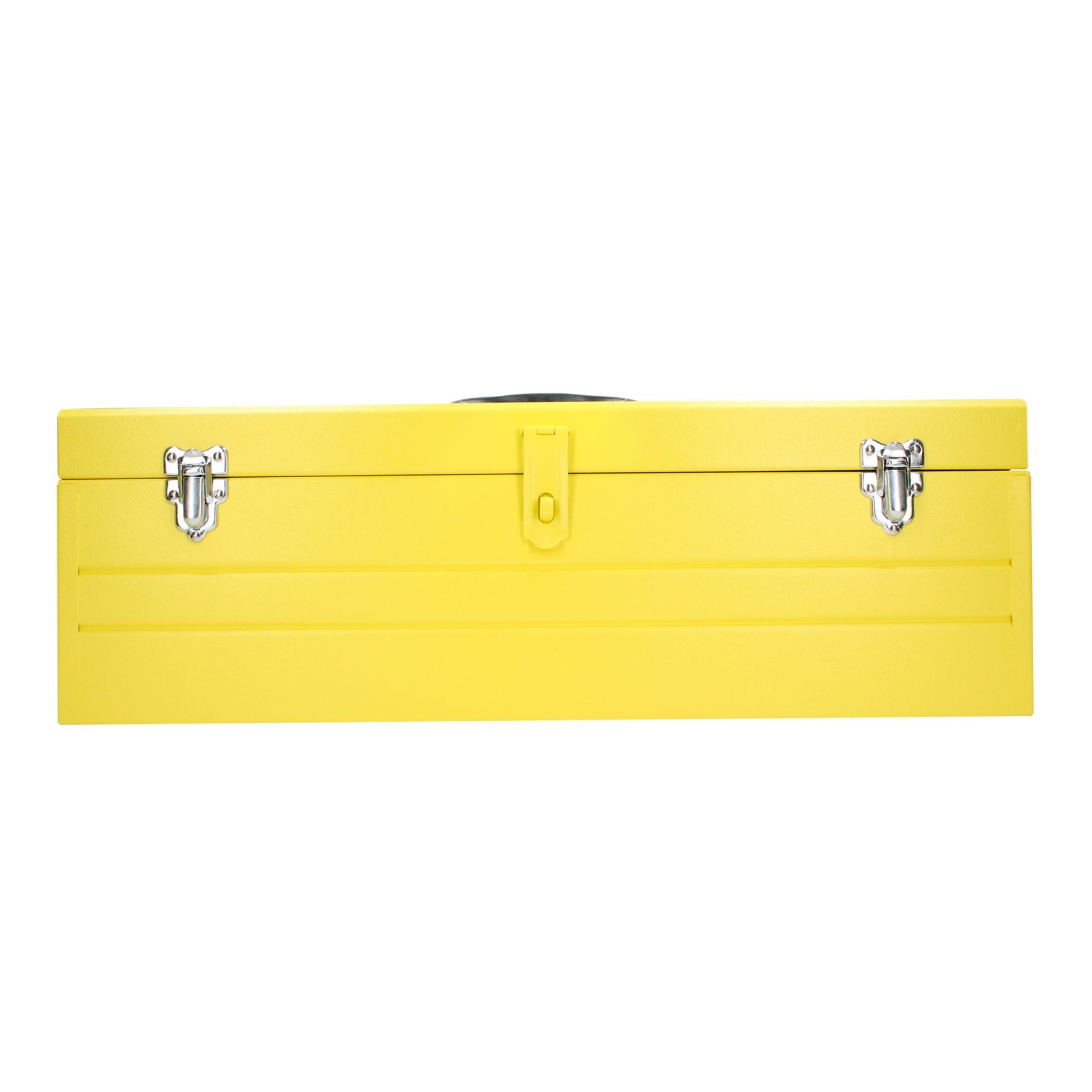 Caja portaherramientas metálica color amarillo con charola 23" x 9" x 7" Surtek - Imagen 4