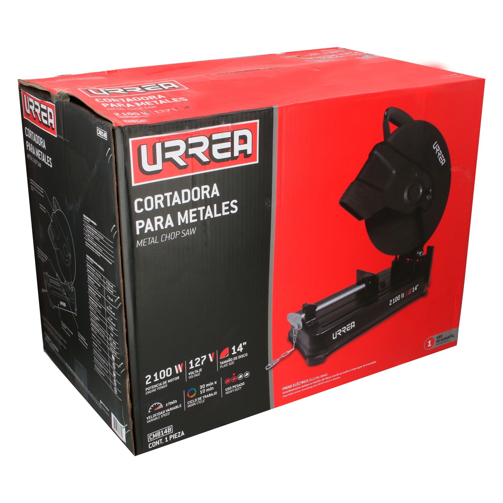 Cortadora de metales 14" 2100 W 127 V, 3800 RPM Urrea - Imagen 3
