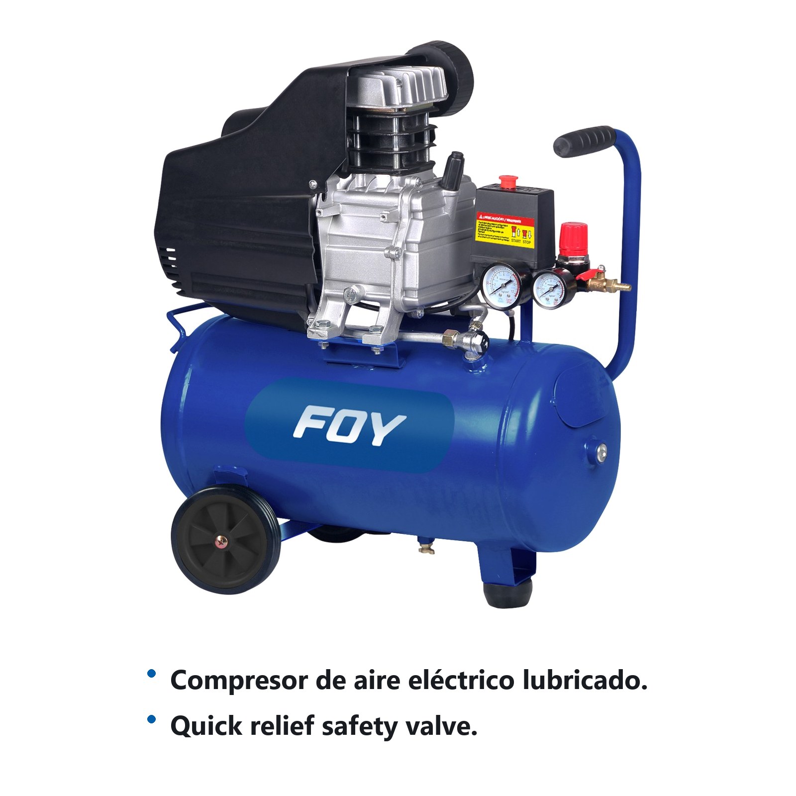 Compresor de aire eléctrico lubricado 40 Lt 2 HP 120 V Foy - Imagen 2