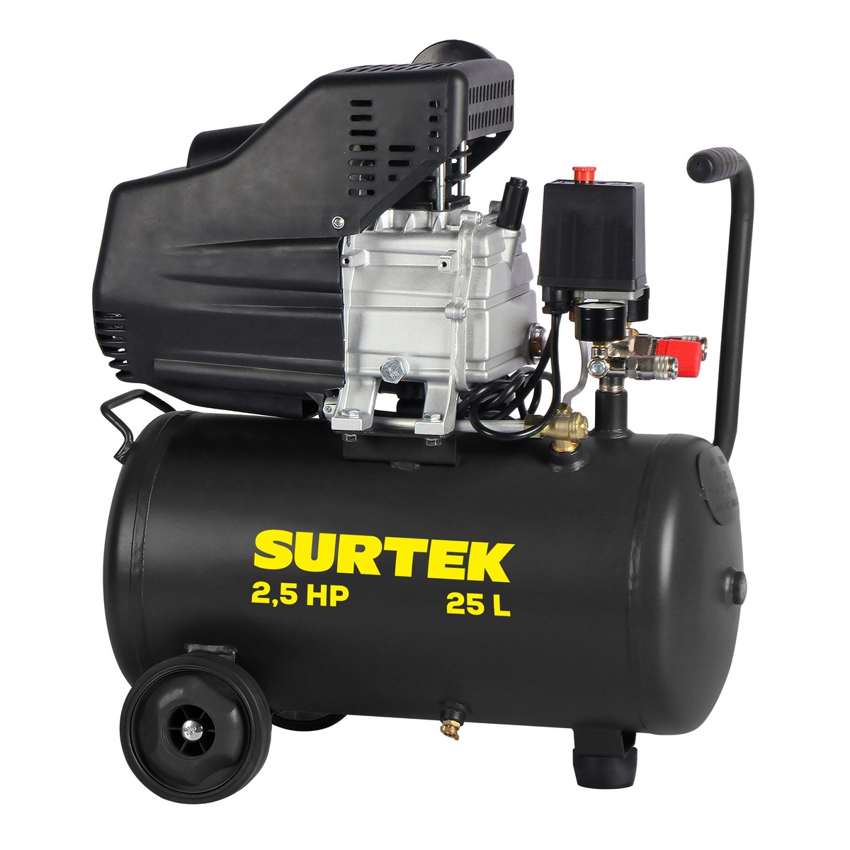 Compresor de aire eléctrico lubricado 25 Lt 2.5 HP, 120 V Surtek