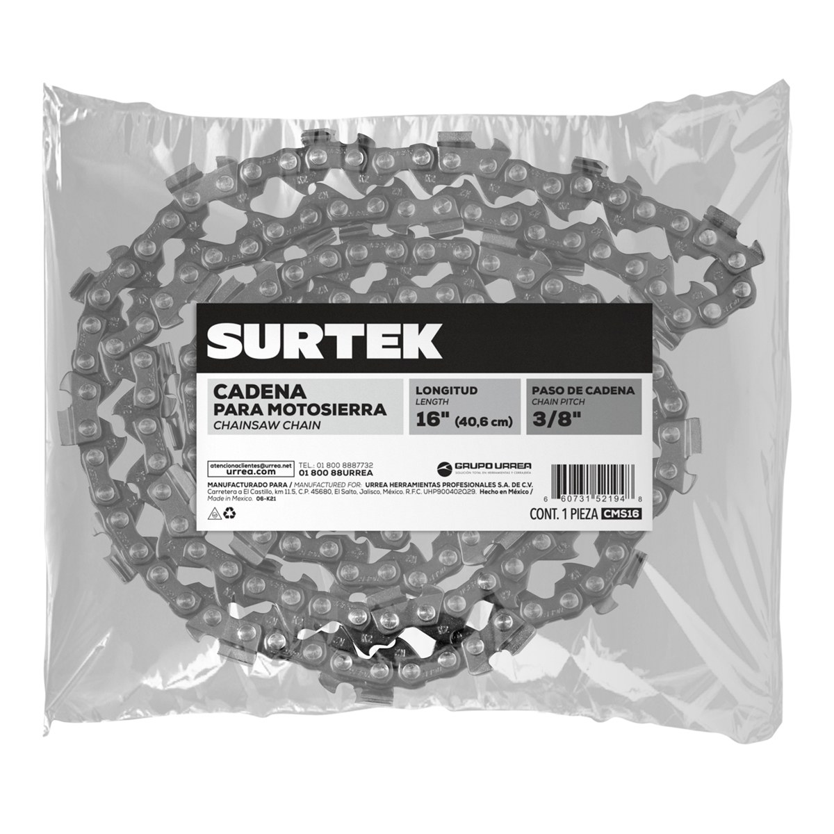Cadena para motosierra 16" Surtek - Imagen 2