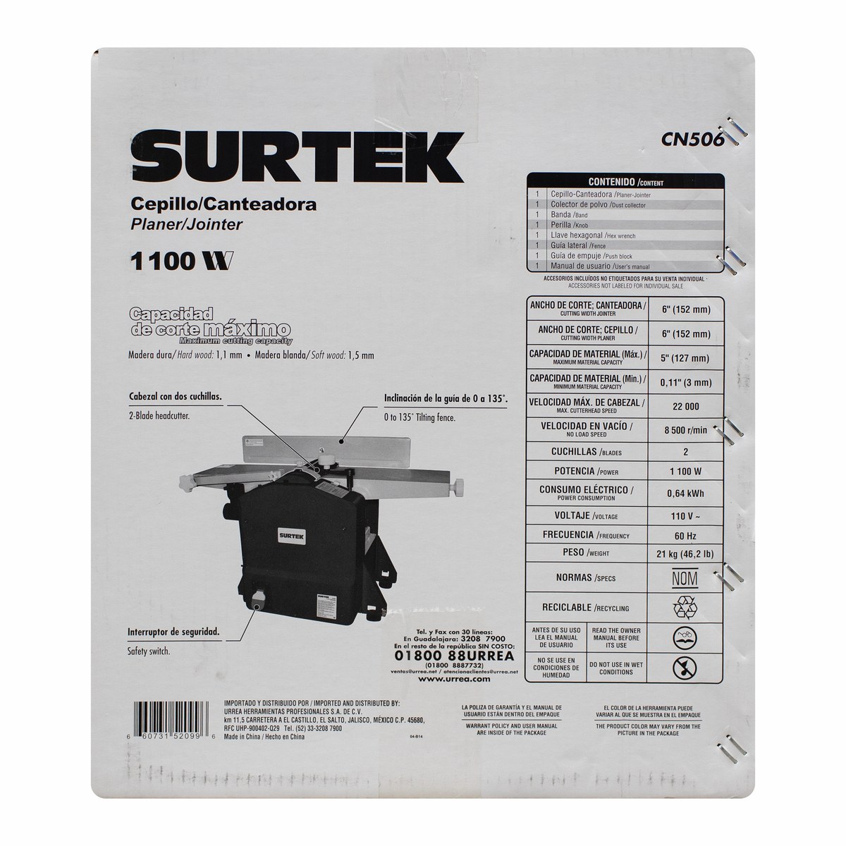 Cepillo canteador 6" 1100 W Surtek - Imagen 4
