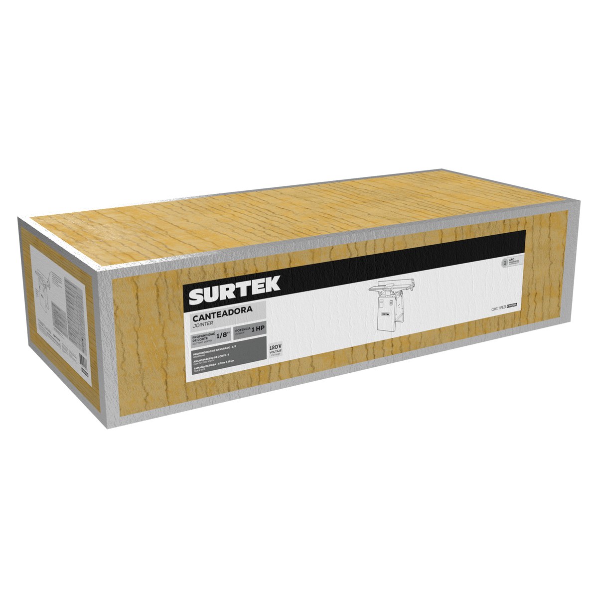 Canteadora 6" 750 W 120 V, 5200 RPM con guía montada con ajuste de inclinación hasta 45° Surtek - Imagen 2