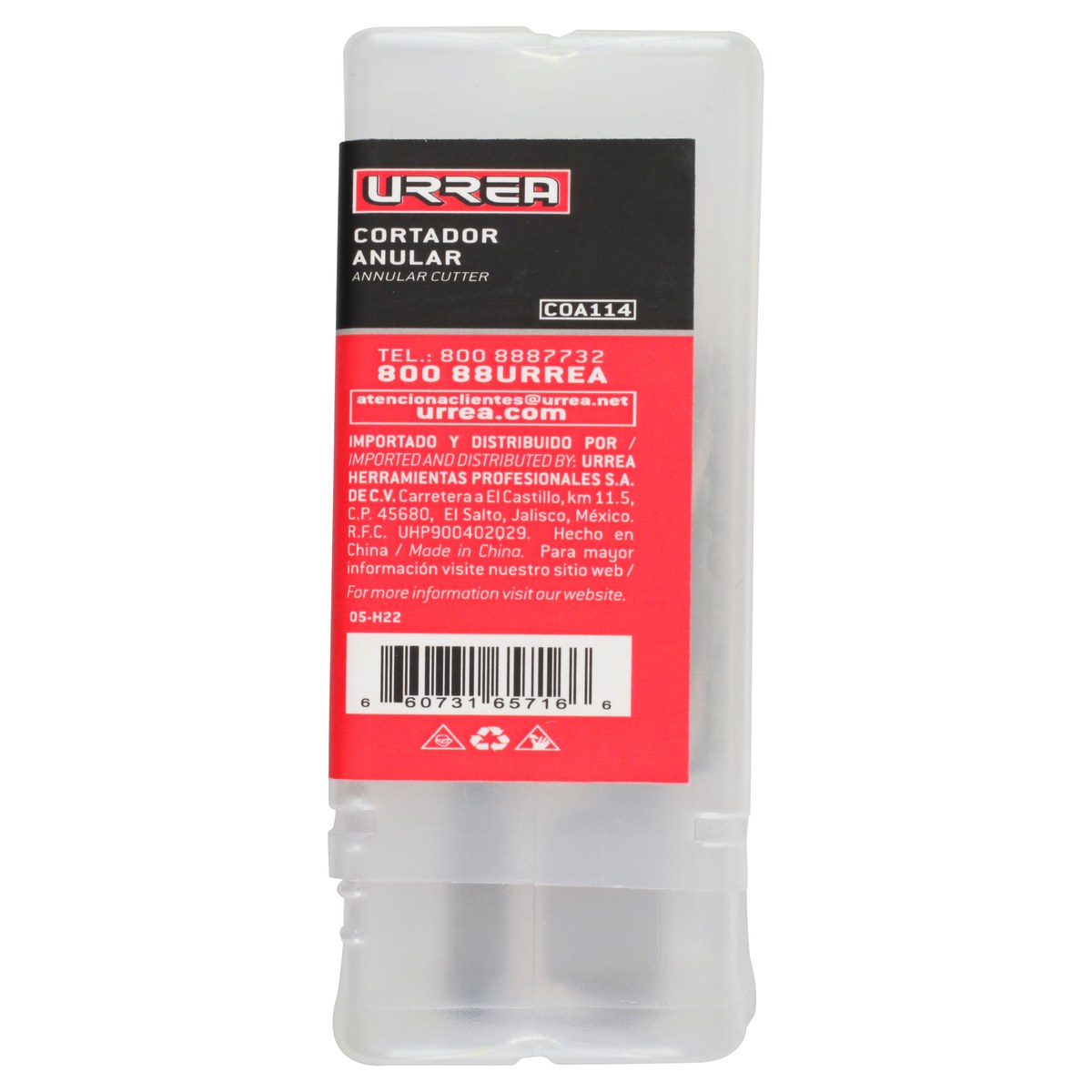 Cortador anular de acero de alta velocidad, 1-1/4" Urrea - Imagen 4