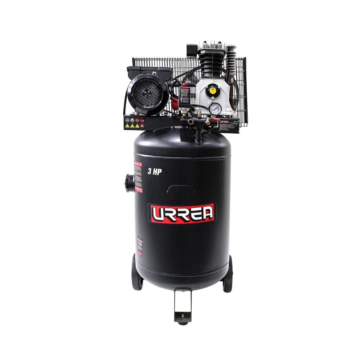 Compresor de aire eléctrico lubricado verticaL, 115L, 3HP, 127V Urrea