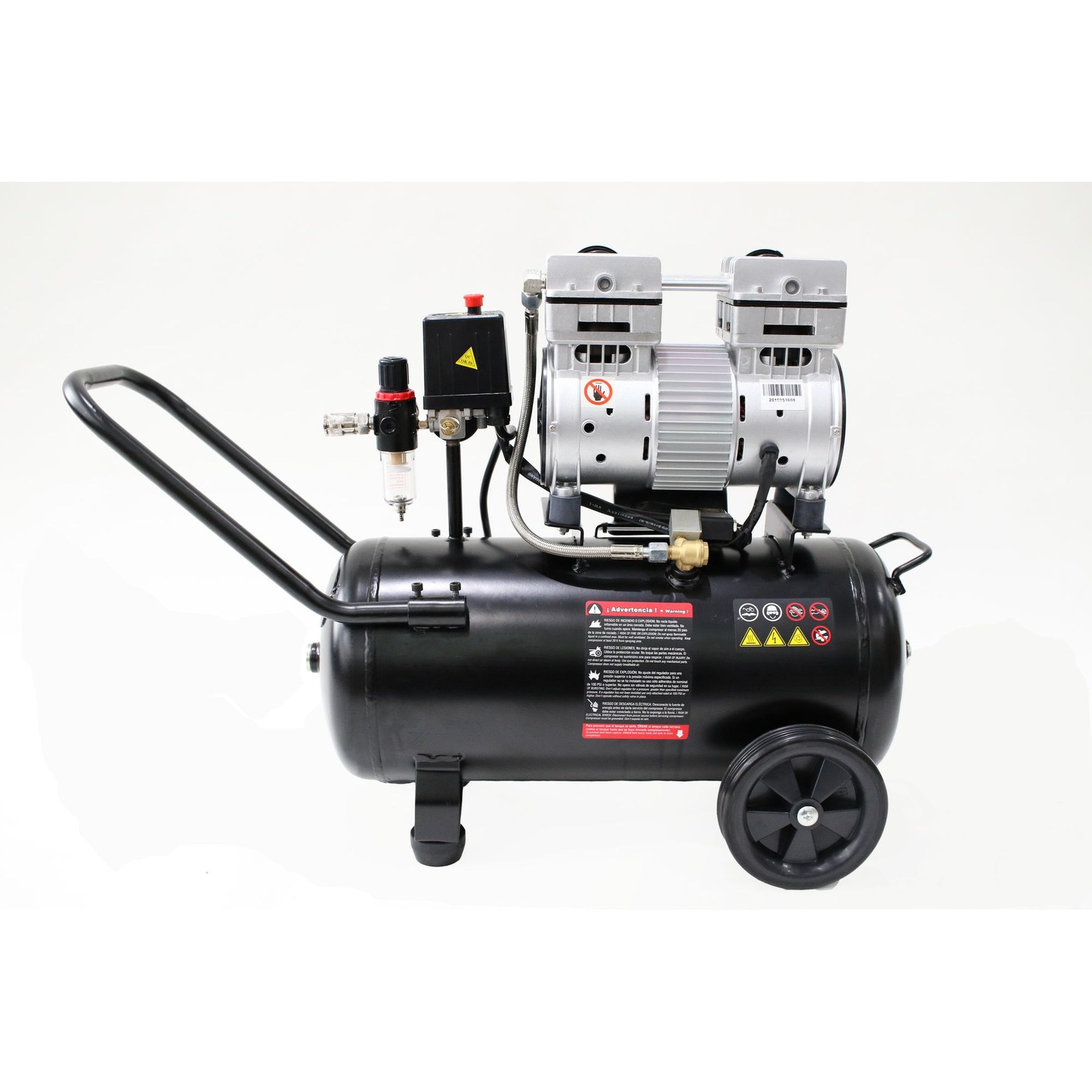 Compresor de aire eléctrico libre de aceite 24L, 1.5HP, 127V Urrea - Imagen 3