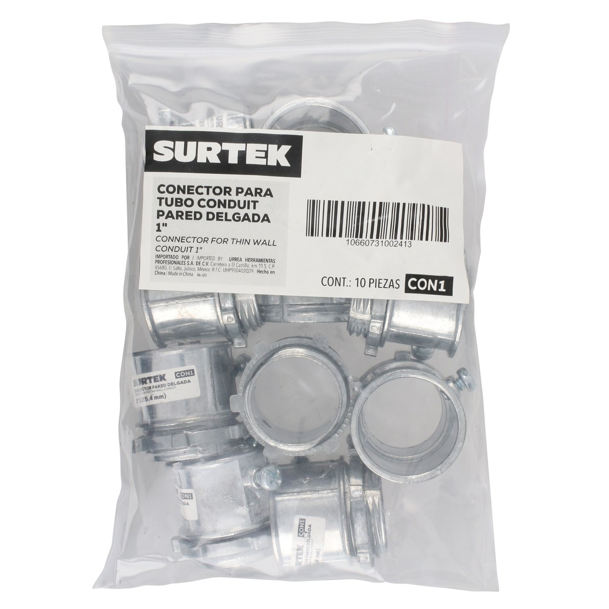 Conector para tubo conduit pared delgada 1" Surtek - Imagen 3