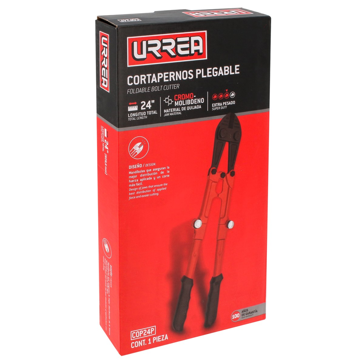 Cortapernos mangos plegables de 24" Urrea - Imagen 2