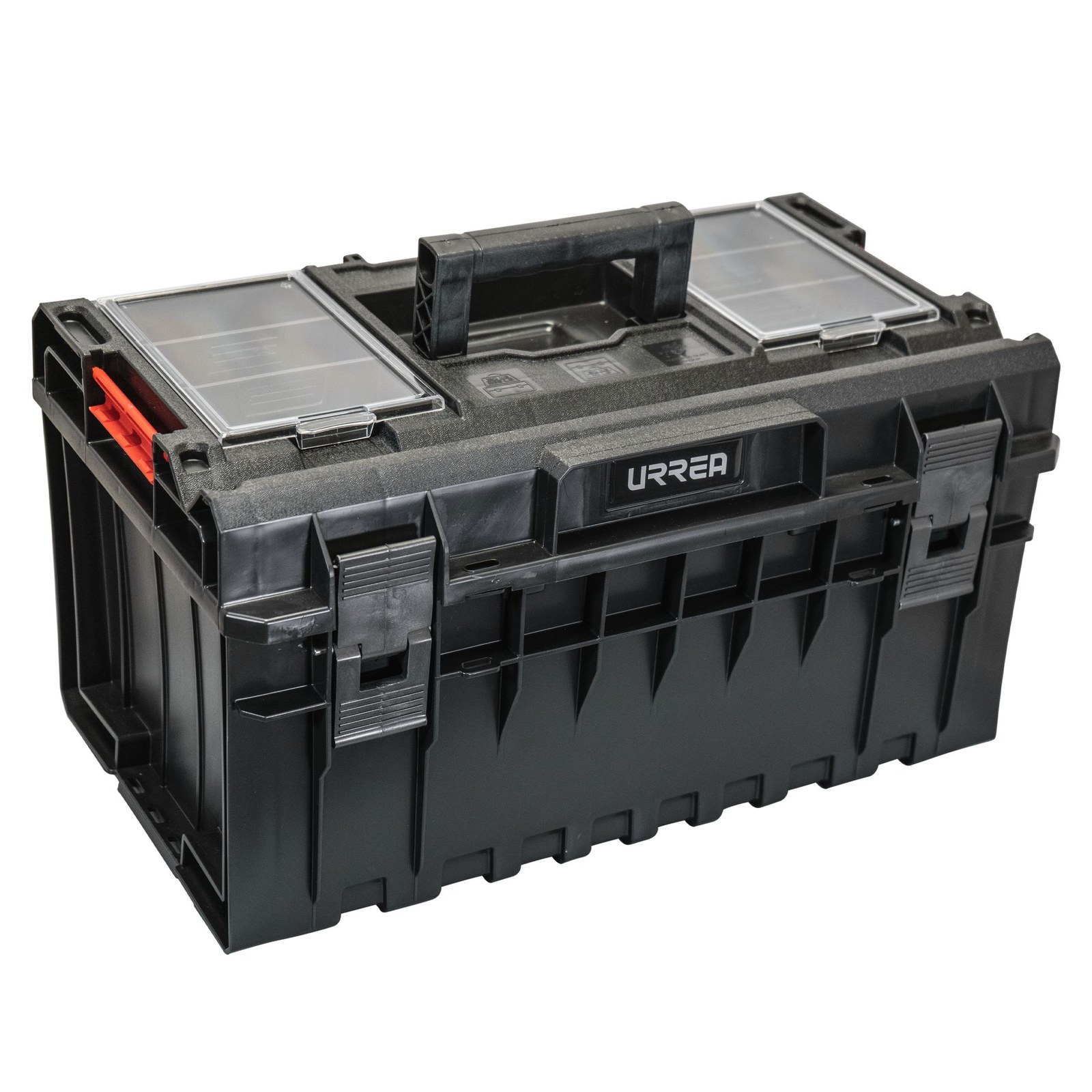 Caja portaherramientas plástica modular con compartimentos color negro 23" x 15" x 12" Urrea - Imagen 2