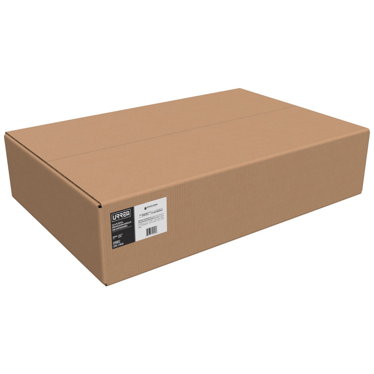 Caja organizadora plástica modular 21" x 14" x 3" Urrea - Imagen 2
