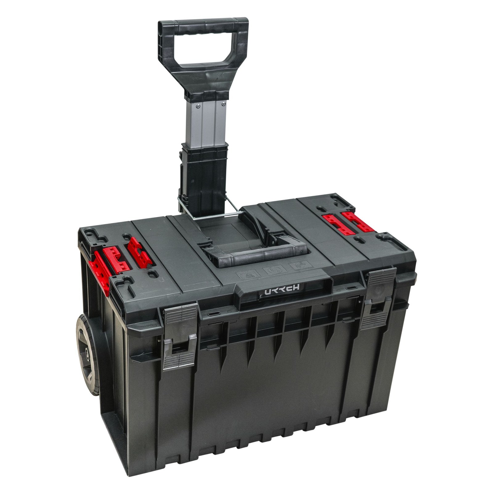 Caja portaherramientas plástica modular con compartimentos color negro 23" x 18" x 27" Urrea - Imagen 2