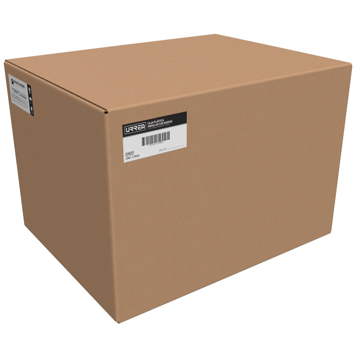 Caja portaherramientas plástica modular con compartimentos color negro 23" x 18" x 27" Urrea - Imagen 4