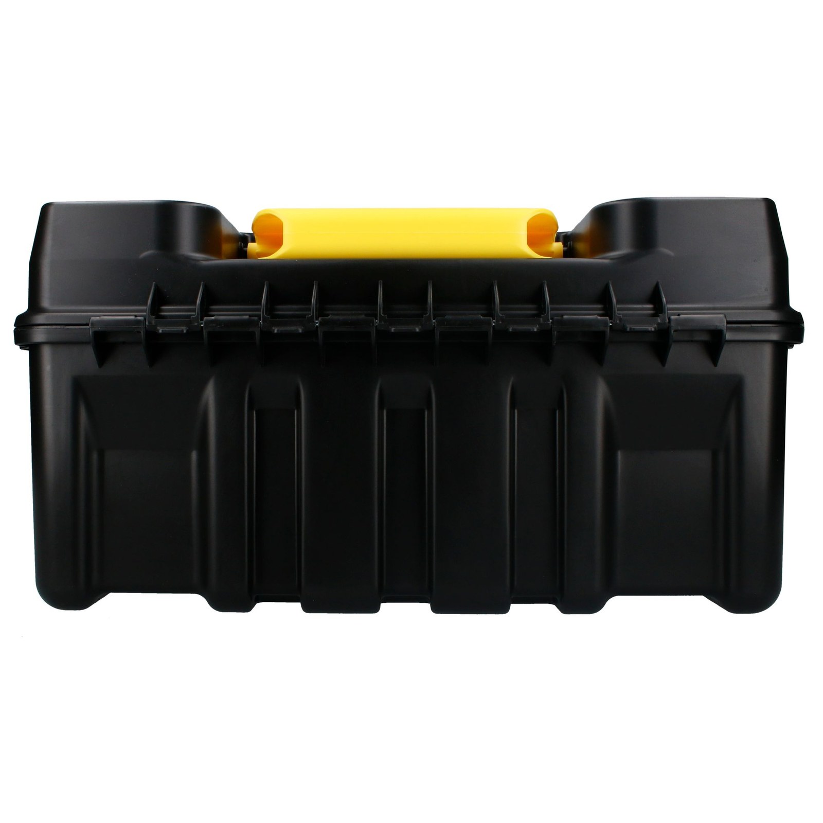 Caja portaherramientas plástica con broches metálicos color negro 17" x 9" x 8" Surtek - Imagen 3