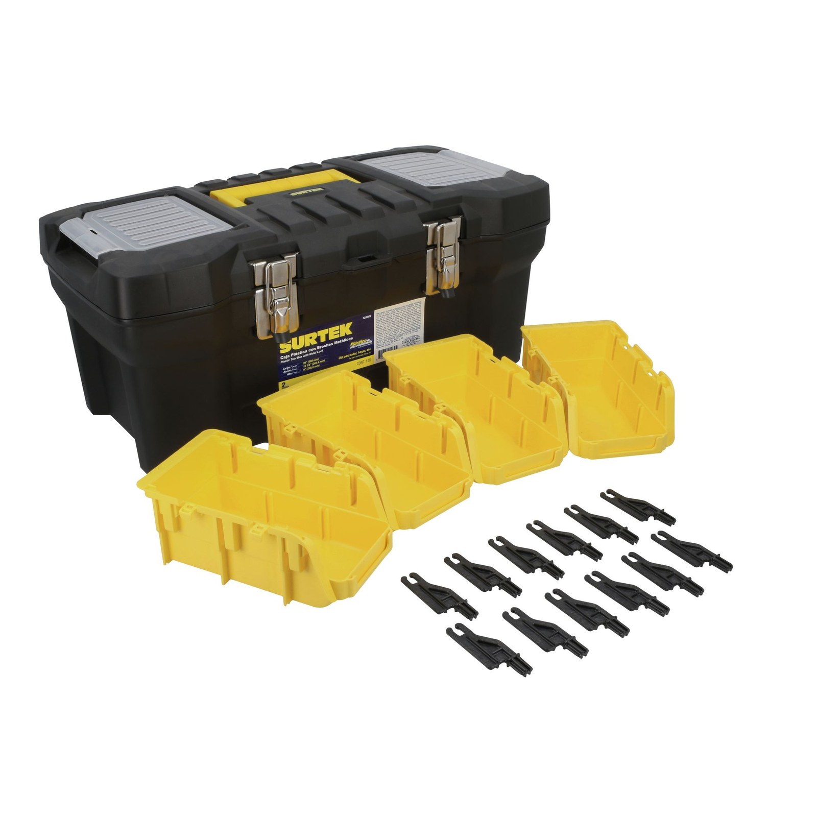 Juego de cajas portaherramientas plásticas, 6 piezas Surtek - Imagen 2