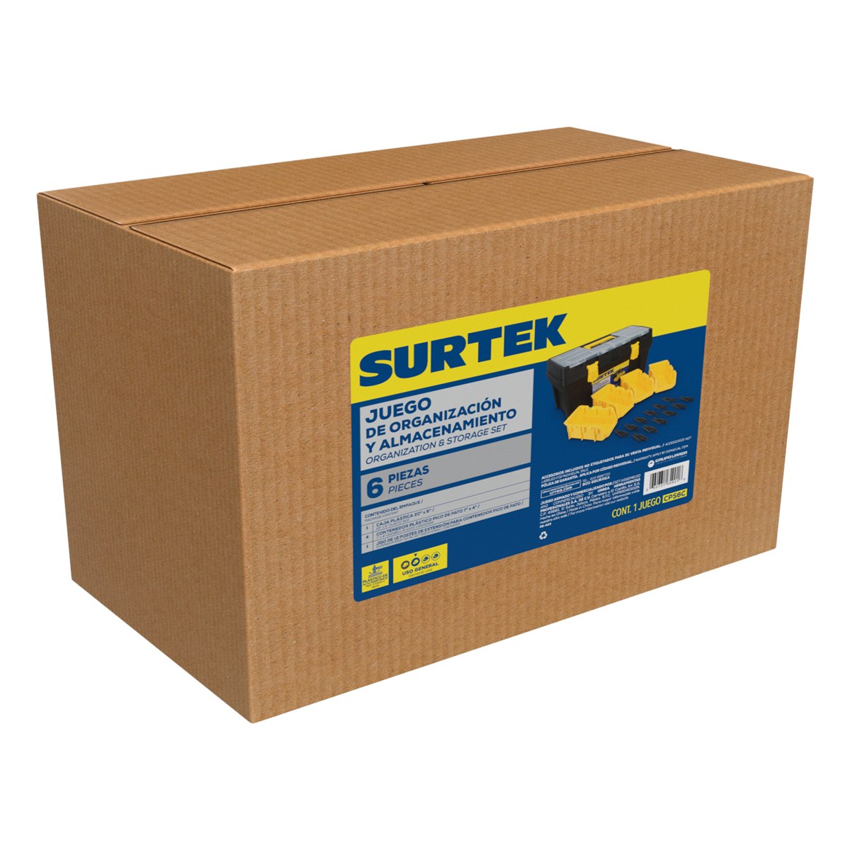 Juego de cajas portaherramientas plásticas, 6 piezas Surtek - Imagen 3
