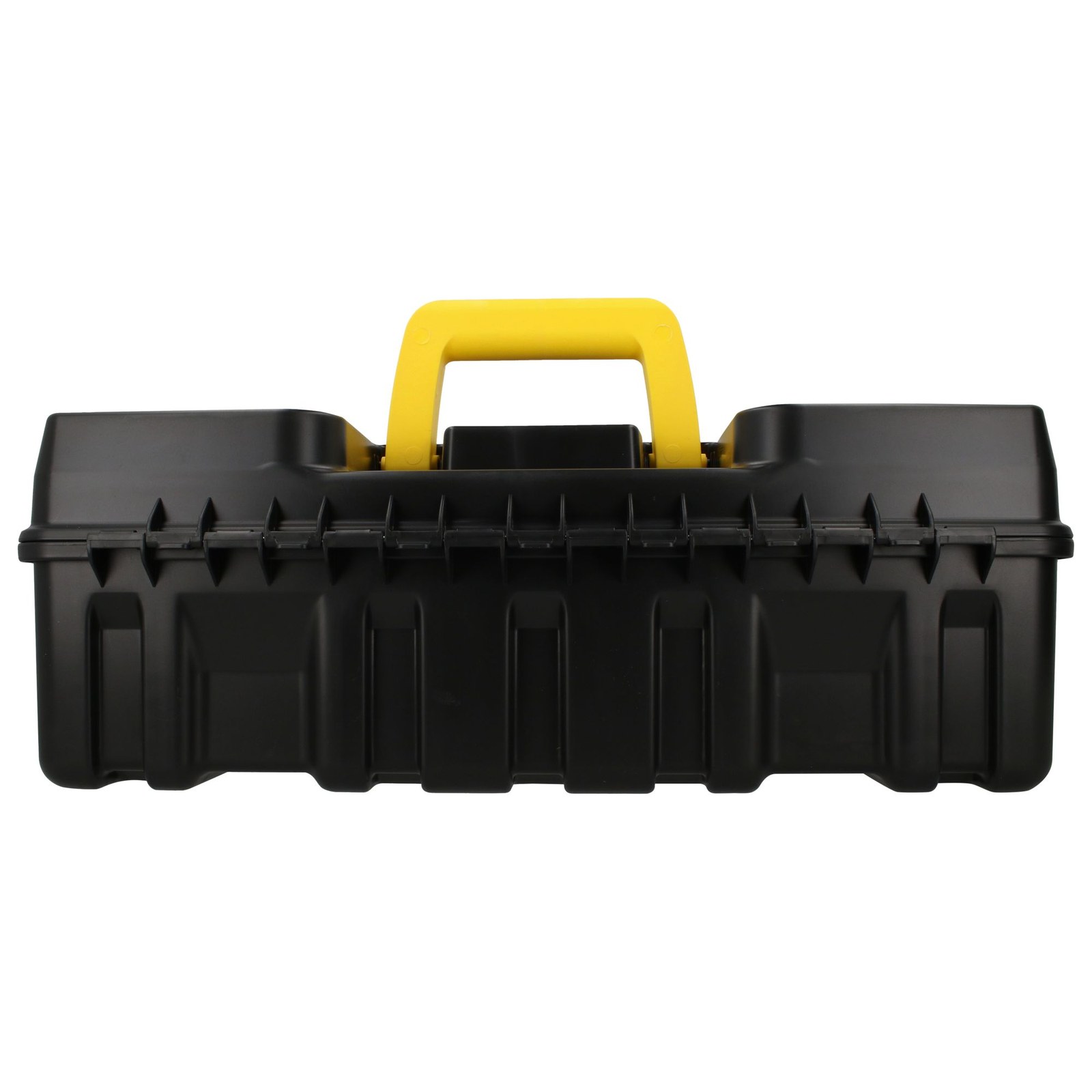 Caja portaherramientas plástica con broches metálicos color negro 21" x 11" x 7" Surtek - Imagen 3
