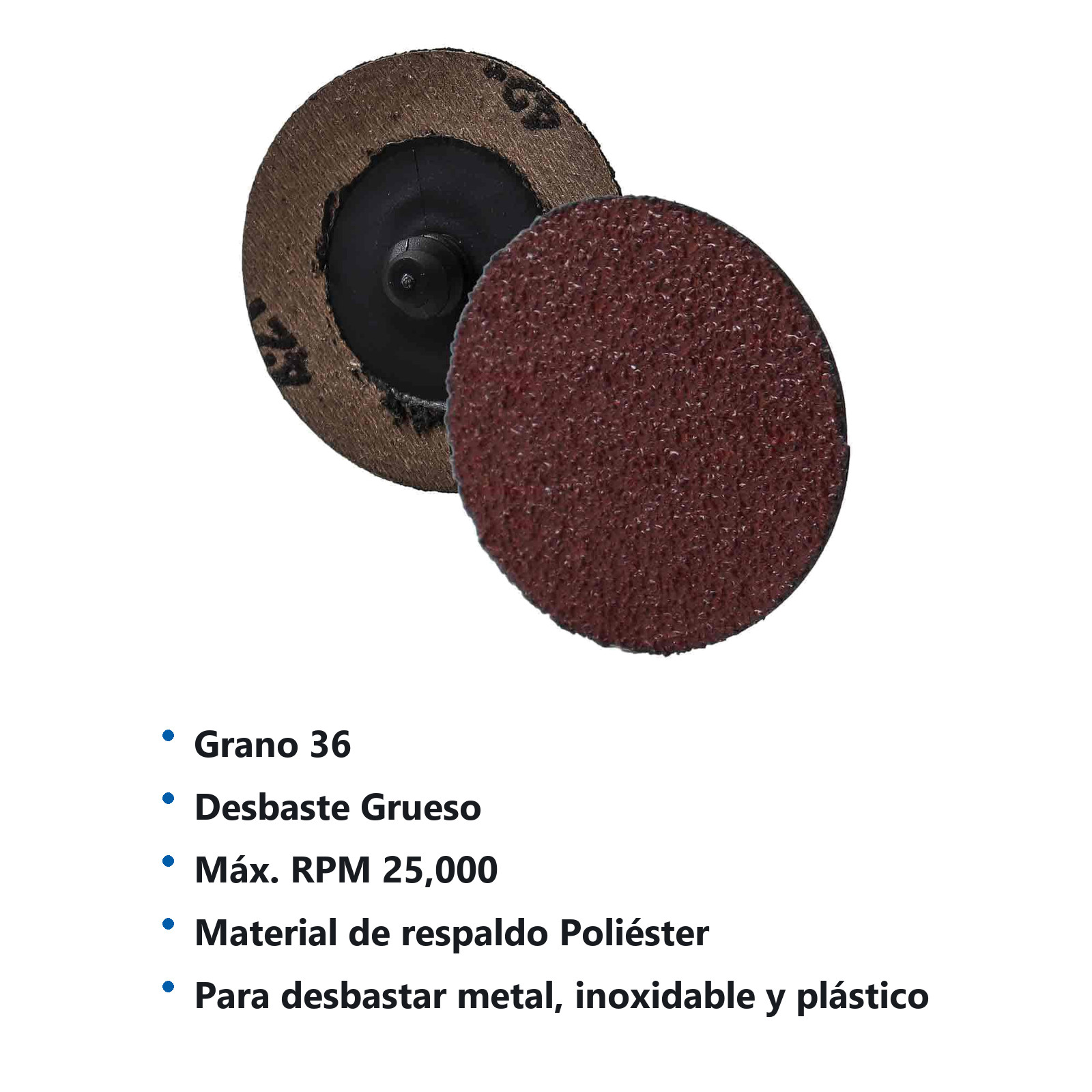 DISCO 2" CAMBIO RAP. AO  G36 TIPO R POLIESTER (Precio x pieza - Empaque c/50 pzas) - Imagen 3