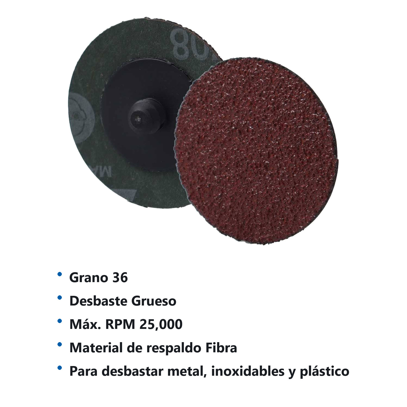 DISCO 2'' CAMBIO RAP. AO  G36 TIPO R TELA DE FIBRA (Precio x pieza - Empaque c/50 pzas) - Imagen 3