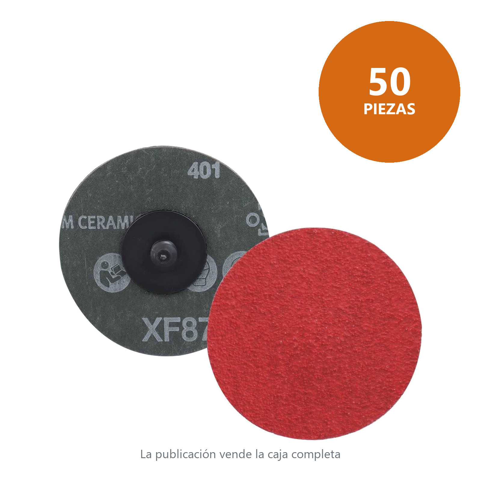 DISCO 2'' CAMBIO RAP. G24 TIPO R TELA CERAMICA XF870 (Precio x pieza - Empaque c/50 pzas) - Imagen 3