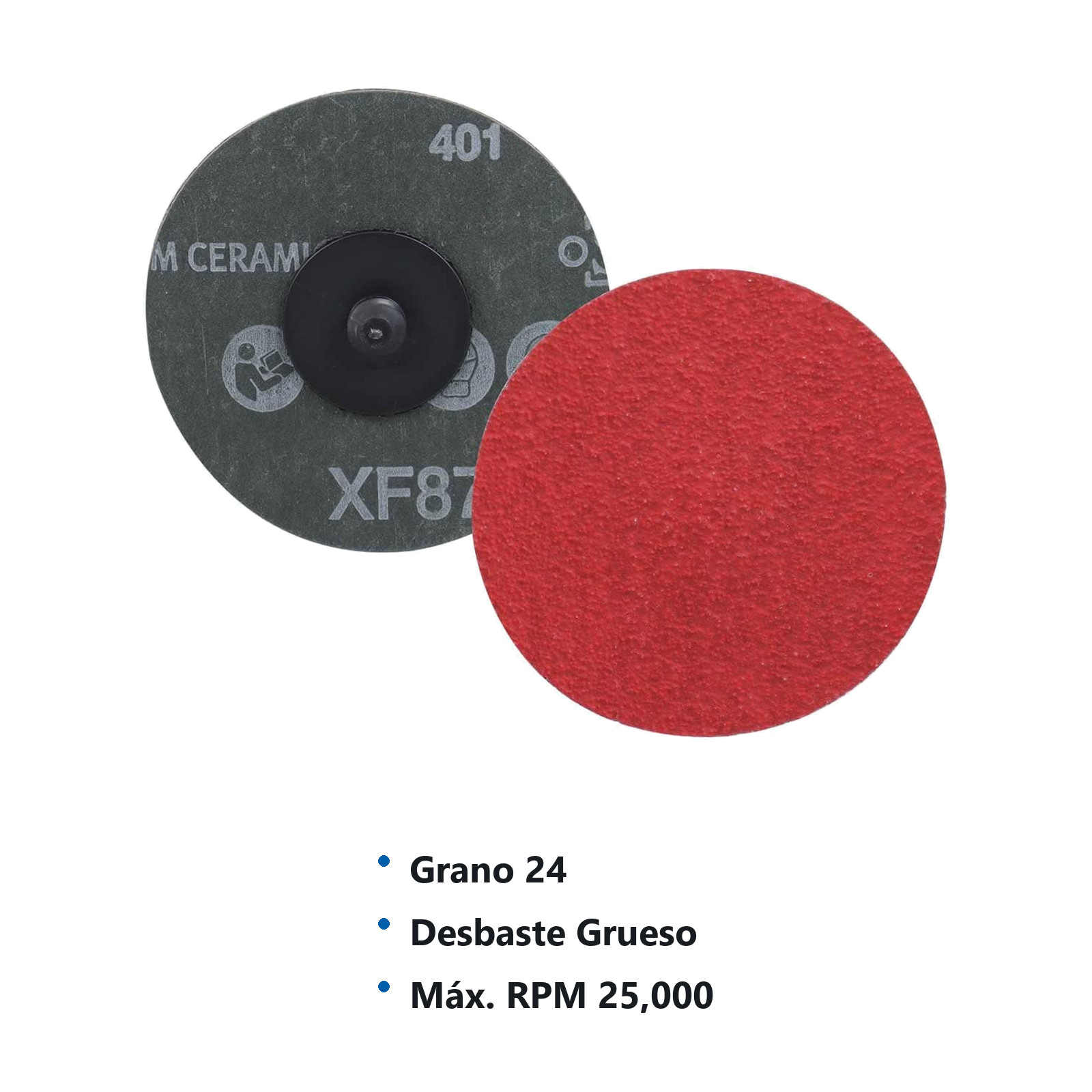 DISCO 2'' CAMBIO RAP. G24 TIPO R TELA CERAMICA XF870 (Precio x pieza - Empaque c/50 pzas) - Imagen 4