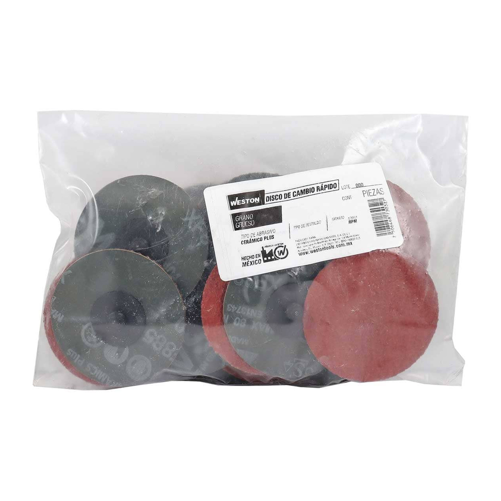 DISCO 3'' CAMBIO RAP. G60 TIPO R TELA CERAMICO XF885 (Precio x pieza - Empaque c/25 pzas) - Imagen 2