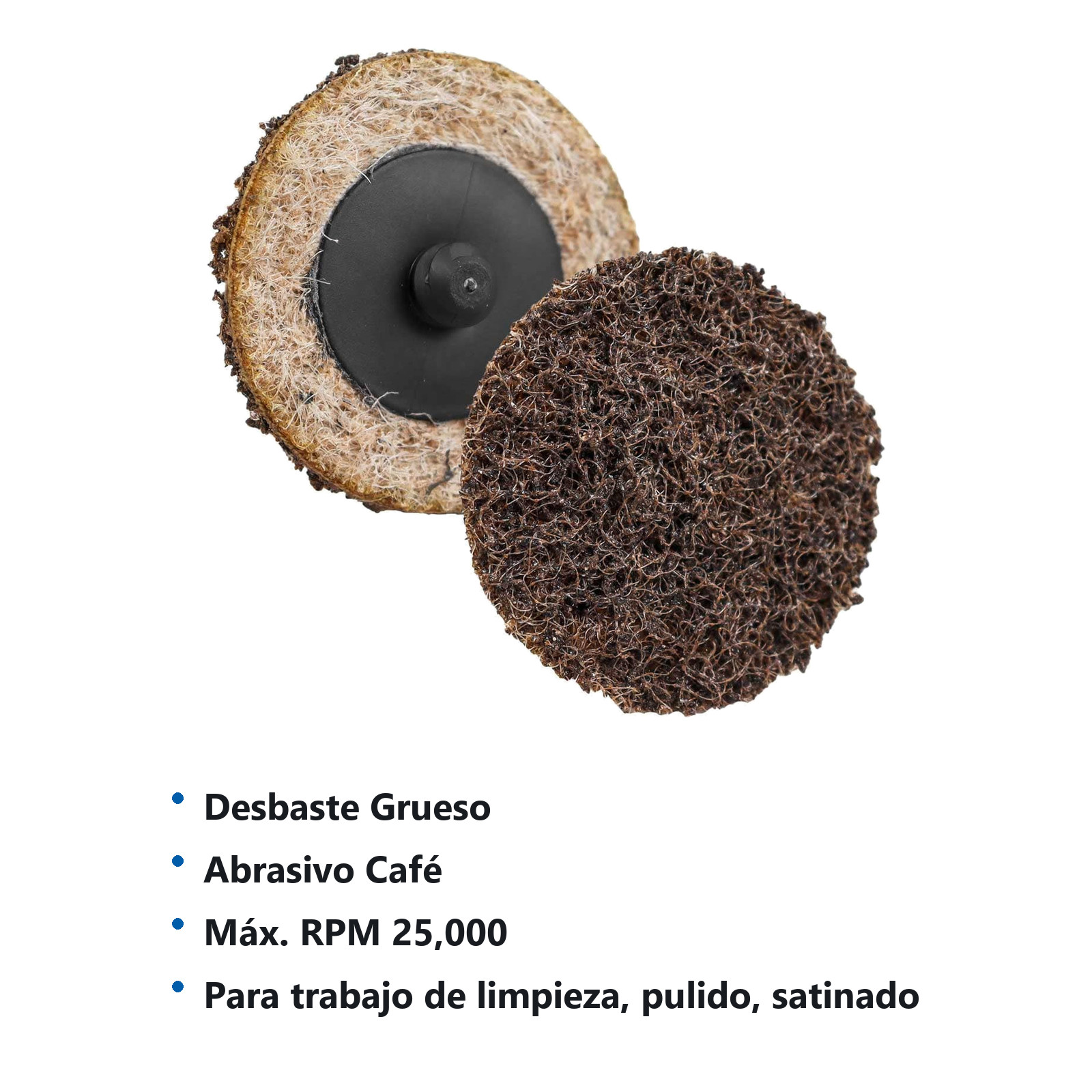 DISCO 2" CAMBIO RAP. FIBRA CAFE (COARSE) TIPO R (Precio x pieza - Empaque c/25 pzas) - Imagen 3