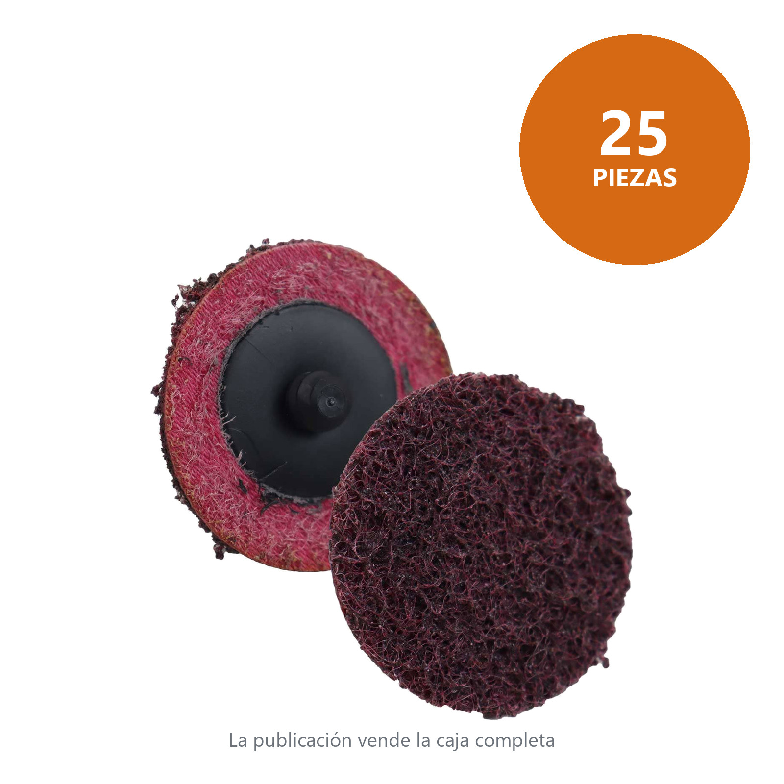 DISCO 3" CAMBIO RAP. FIBRA MARRON (MEDIUM) TIPO R (Precio x pieza - Empaque c/25 pzas) - Imagen 2