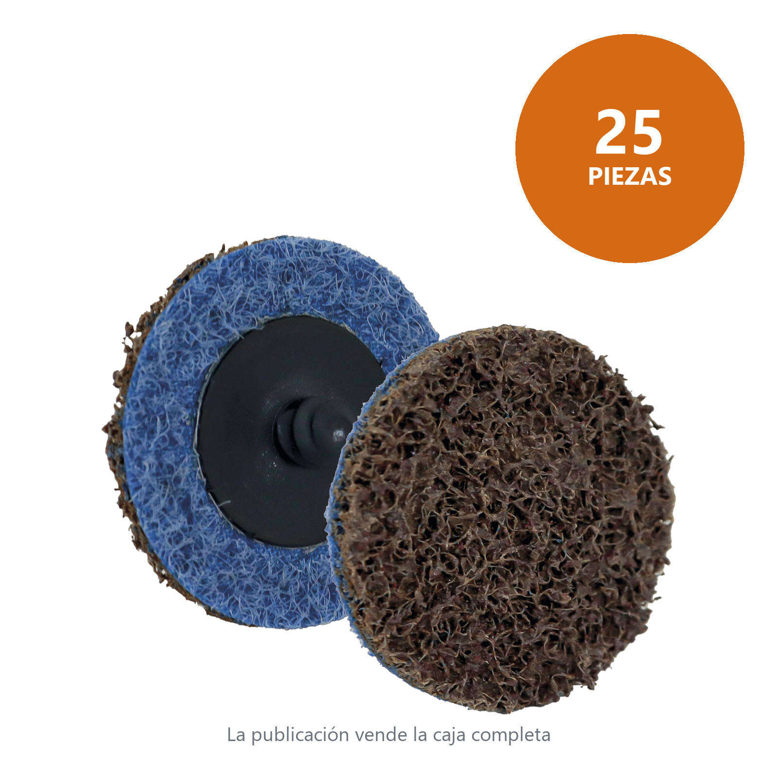 DISCO 3" CAMBIO RAP. FIBRA HD MARRON (COARSE) TIPO R (Precio x pieza - Empaque c/25 pzas) - Imagen 2