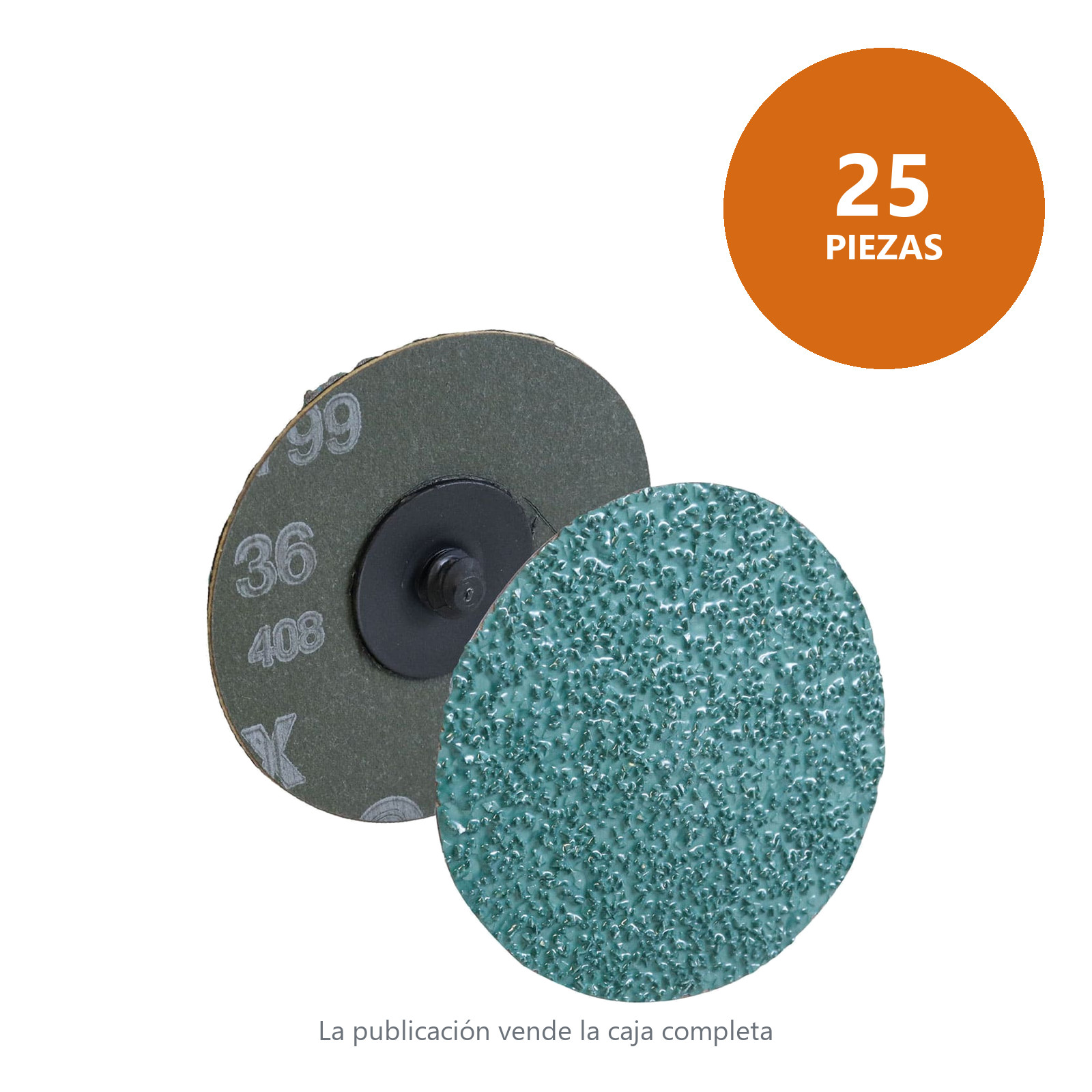 DISCO CAMBIO RÁPIDO 3" TIPO R ACTIROX AF799 (PRECIO X PIEZA - EMPAQUE 25PZAS) - Imagen 2